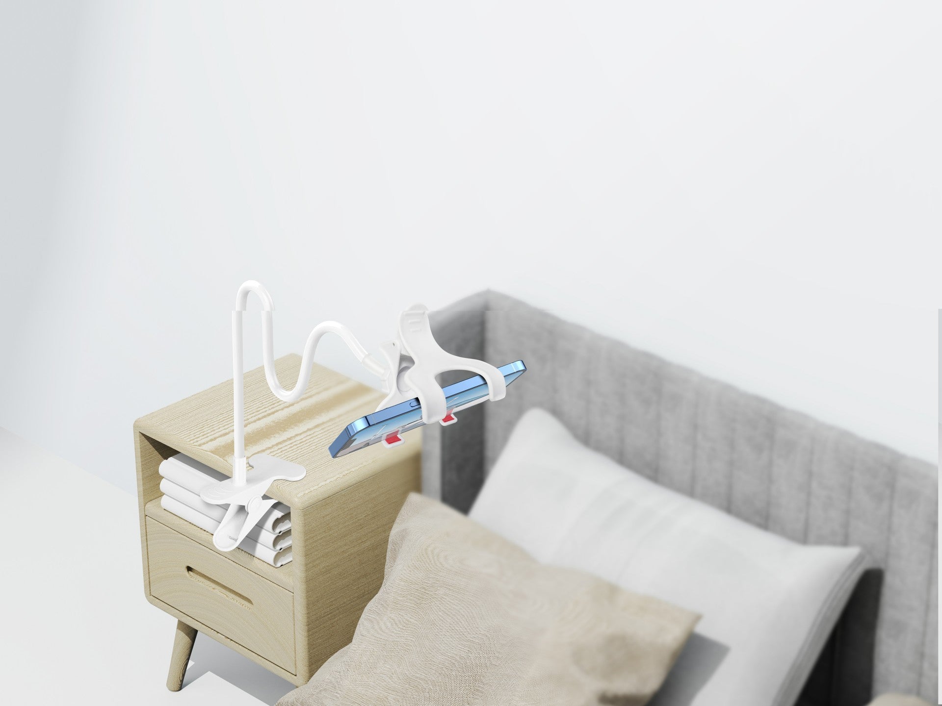 Soporte ajustable para teléfono móvil Techancy Free Ti2262, negro, de 4 a 7 pulgadas, fácil de plegar, apto para diversas situaciones.