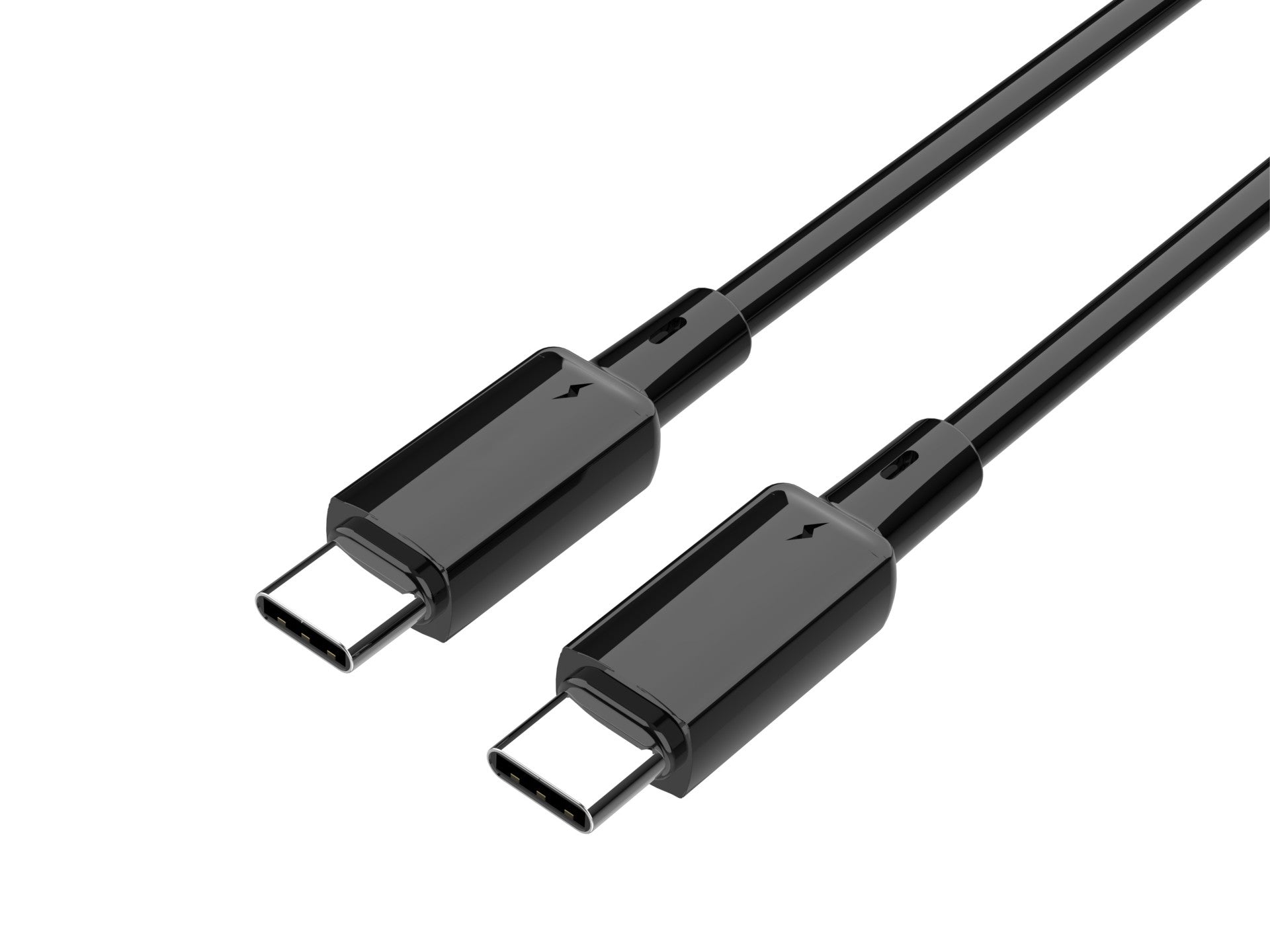 Techancy Cabo USB C para USB C TB1803 1m 60W Carregamento rapido e dados para Telemovel Tablet Portatil Preto