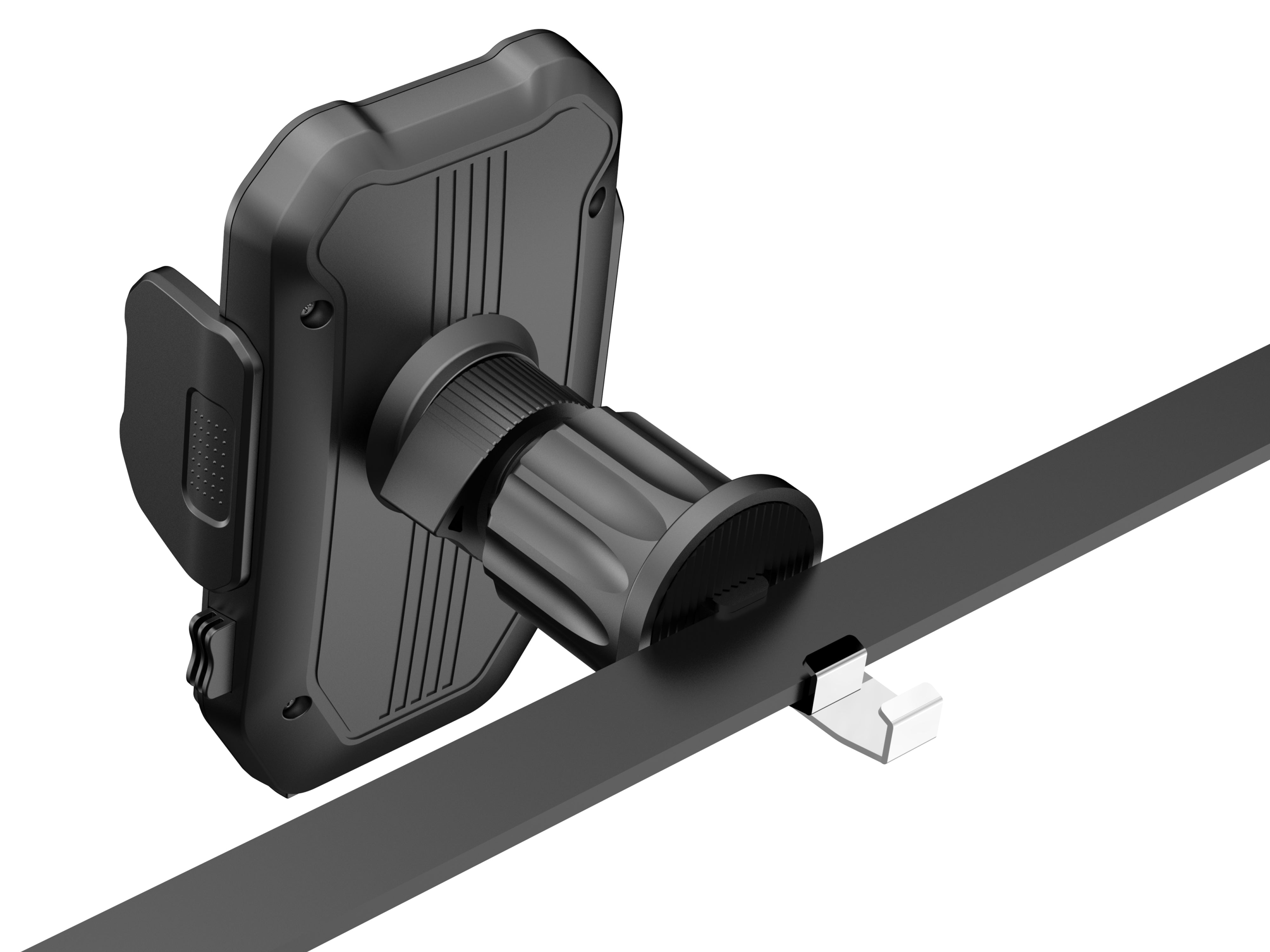 Techancy suporte de telemovel para carro TI2340 Operacao com uma mao Compativel com 4.5-7.2 pol Preto