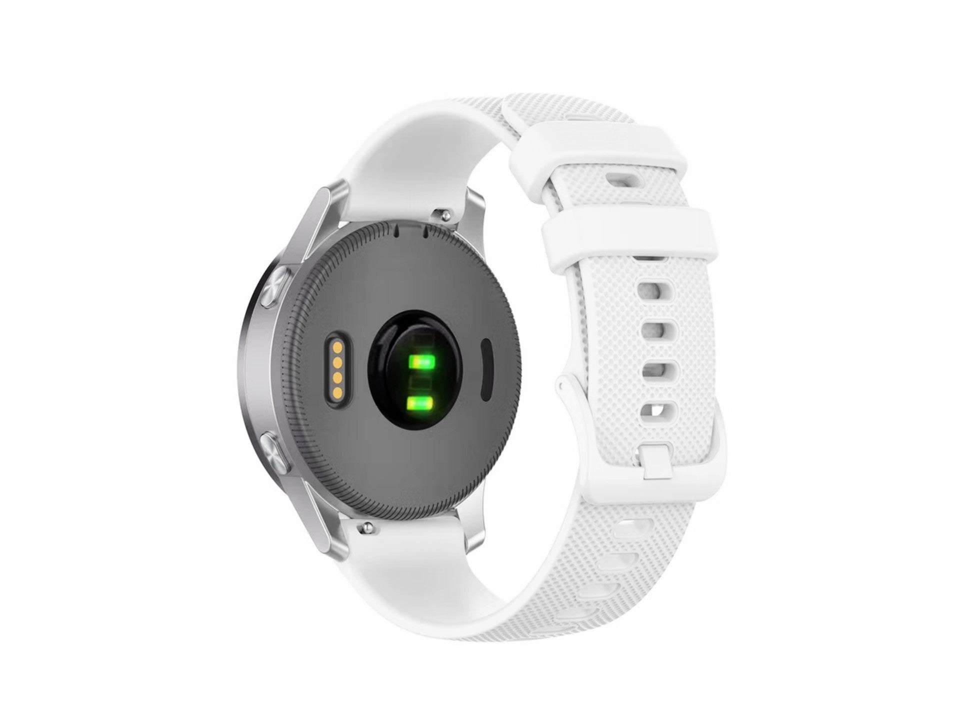 Techancy Pulseira De Relógio Inteligente Branca De 20mm KC2120, Compatível Com Samsung Galaxy Watch/Huawei Watch