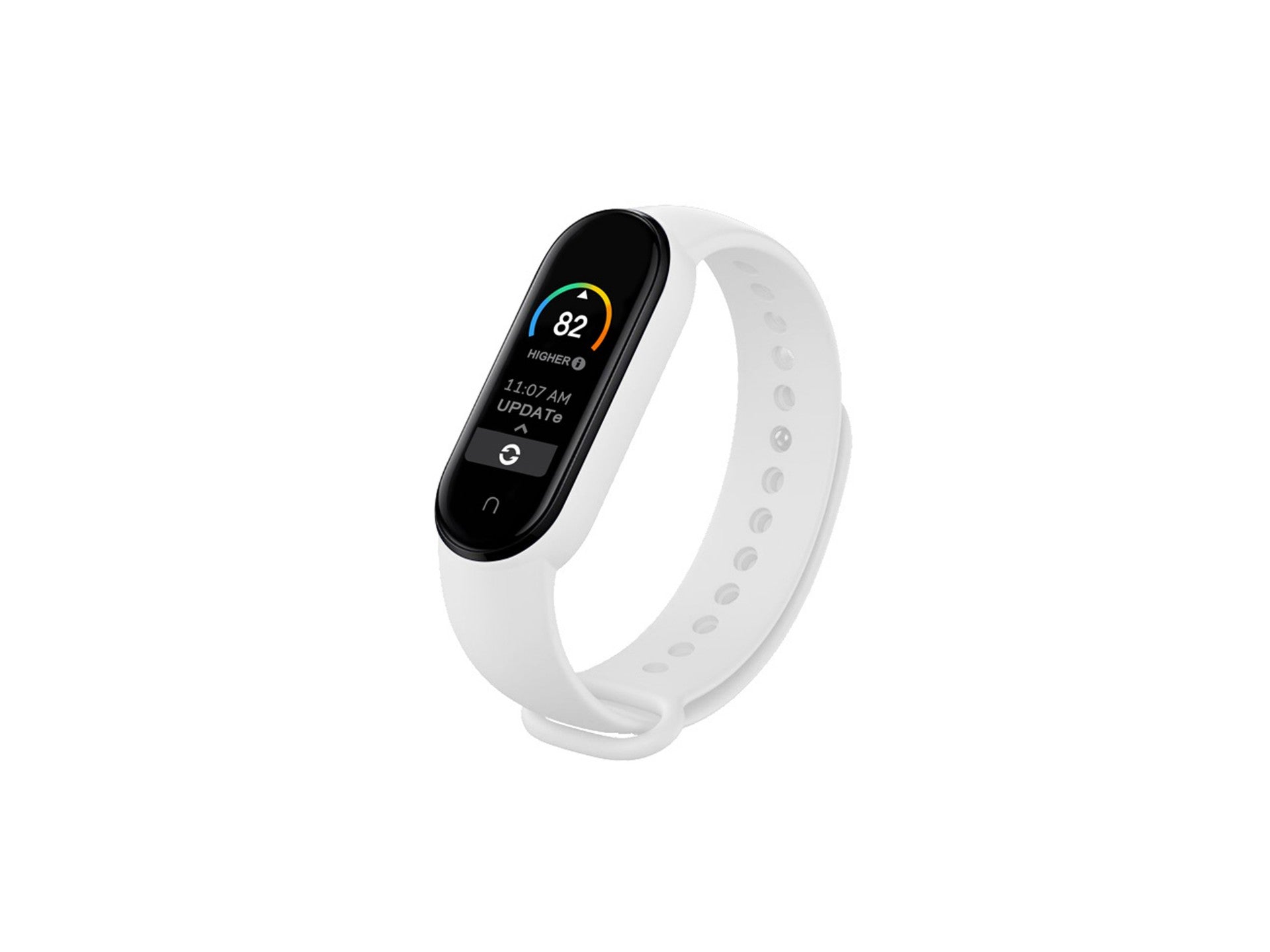 Techancy White Silicone Wristband KC2104, Compatible with Mi3/4 Smart Band, Made of Silicone, Soft and Comfortable.
