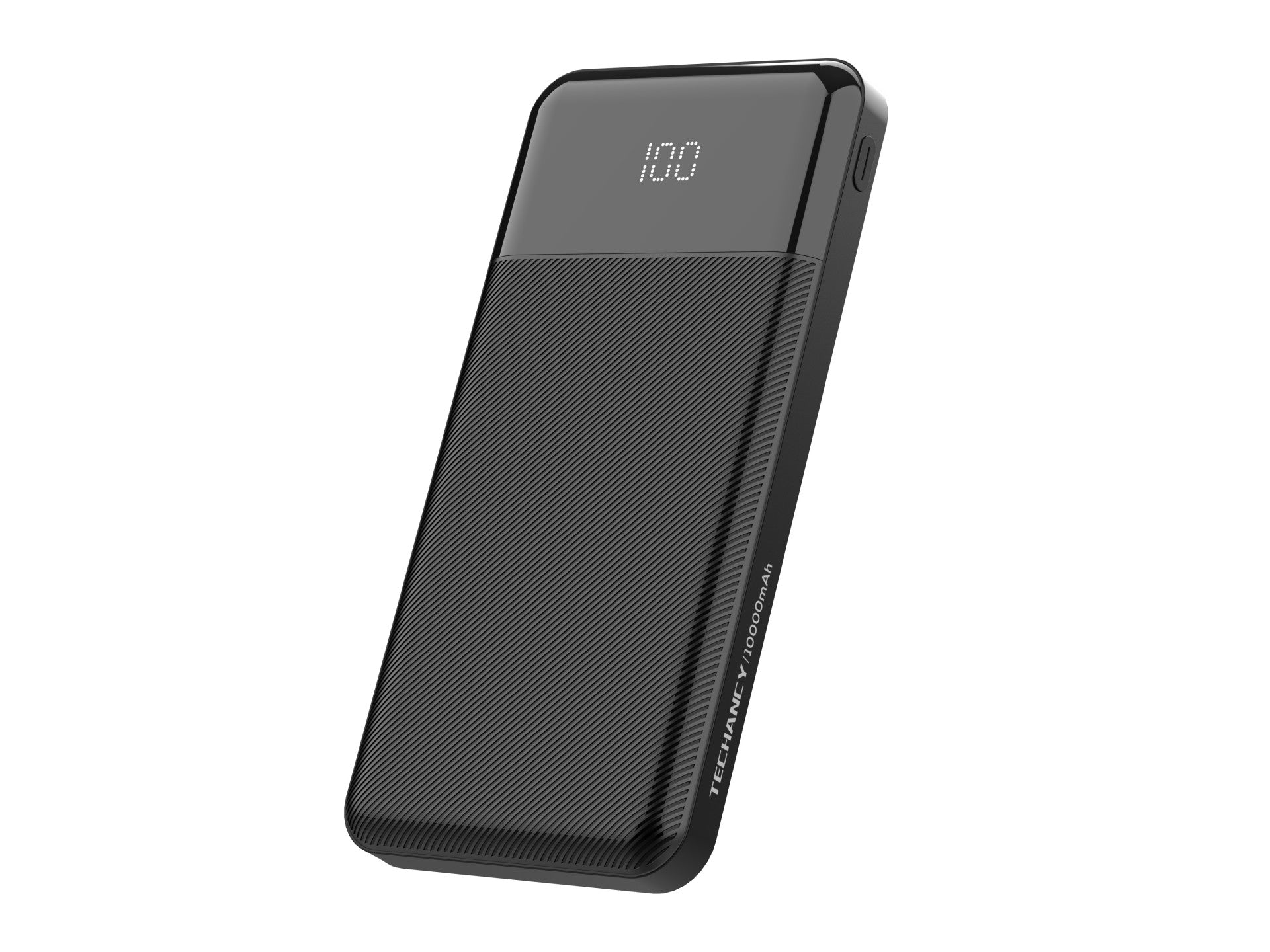Techancy Power Bank TF2785 10000mAh Carregamento Rápido 12W Saída 2.4A Ecrã LED Compatível com iPhone/Android Proteção Inteligente Preto