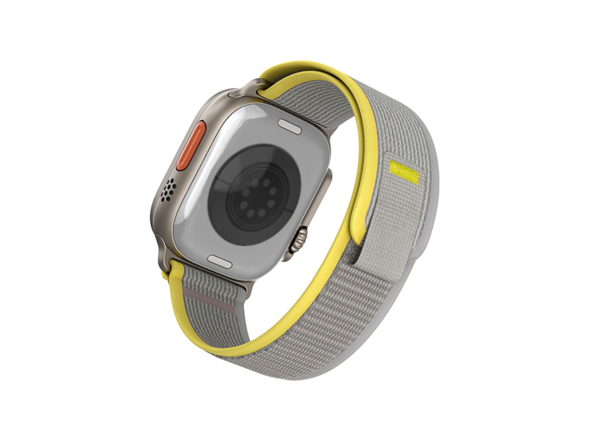 Techancy Faixa Desportiva Branca KC2121, Compatível Com Apple Watch Ultra 42 Mm/44 Mm/45 Mm/49 Mm, Nylon E Velcro, Fecho Ajustável.