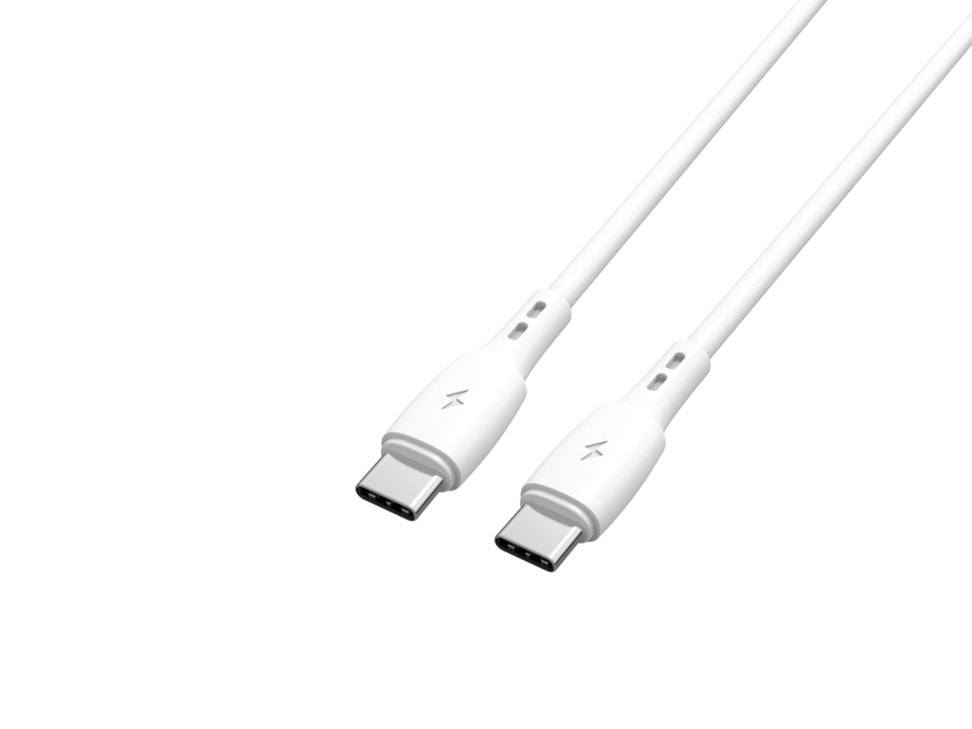 Techancy Cabo De Dados USB C to USB C Branco TB1778, Carregamento Pd60W, 30cm Adequado Para Utilização Com Power Bank