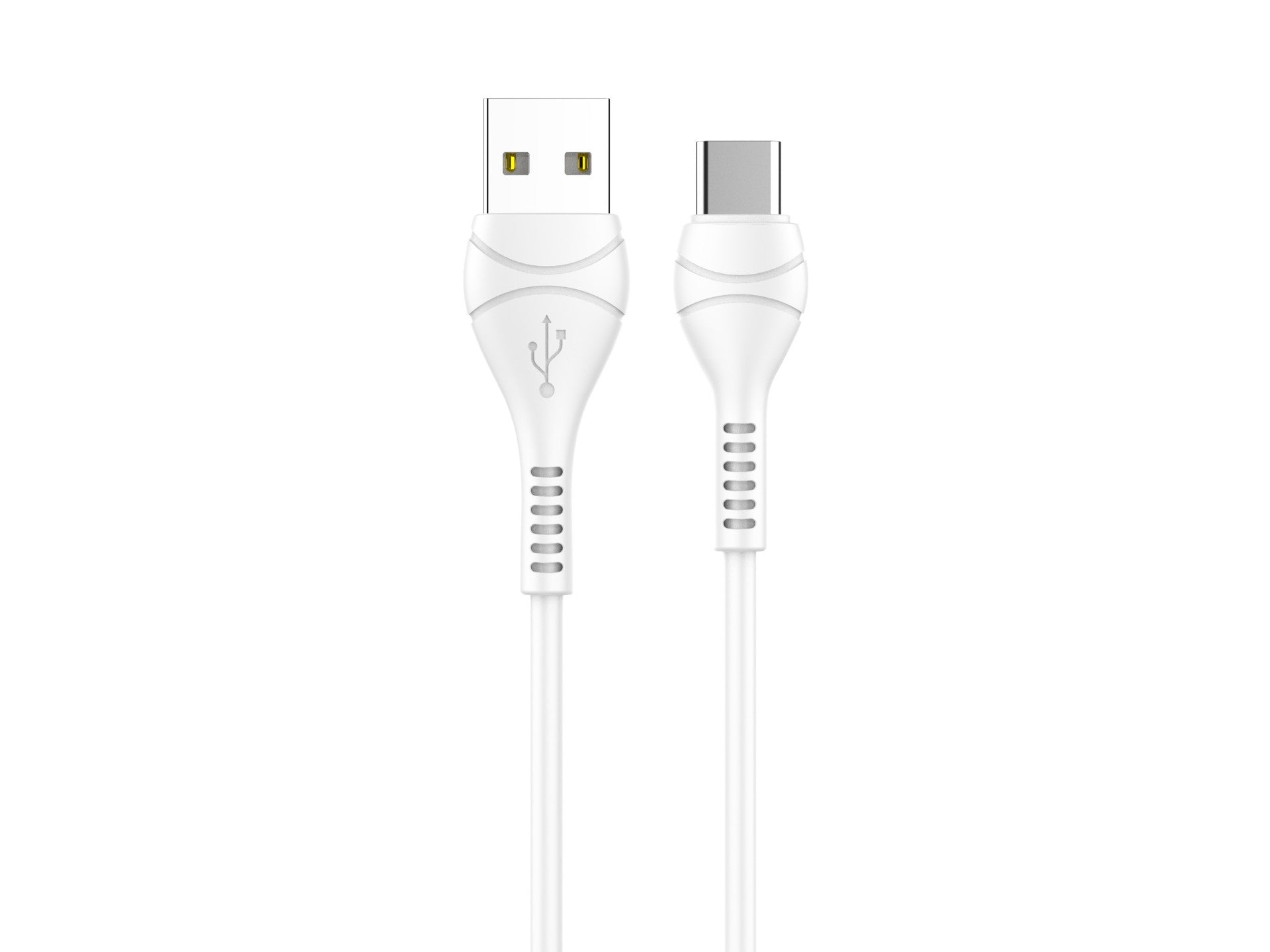 Techancy Cabo De Dados Usb-Type-C Branco 1M TB1775,Carregamento Rápido De 2,4 A, Suporta Transmissão De Dados, Material Pvc