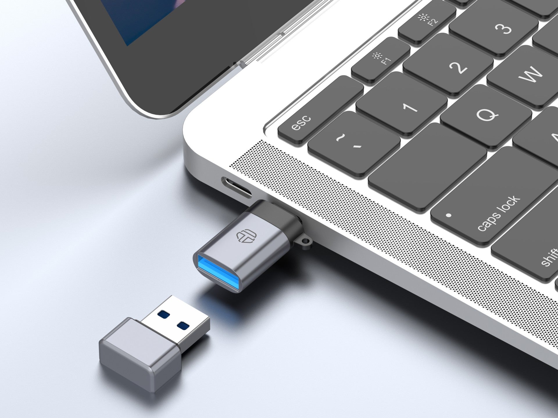 Techancy USB-C to USB-A OTG Adapter KK2111, High Transfer Speed, Safe Charging and High Compatibility