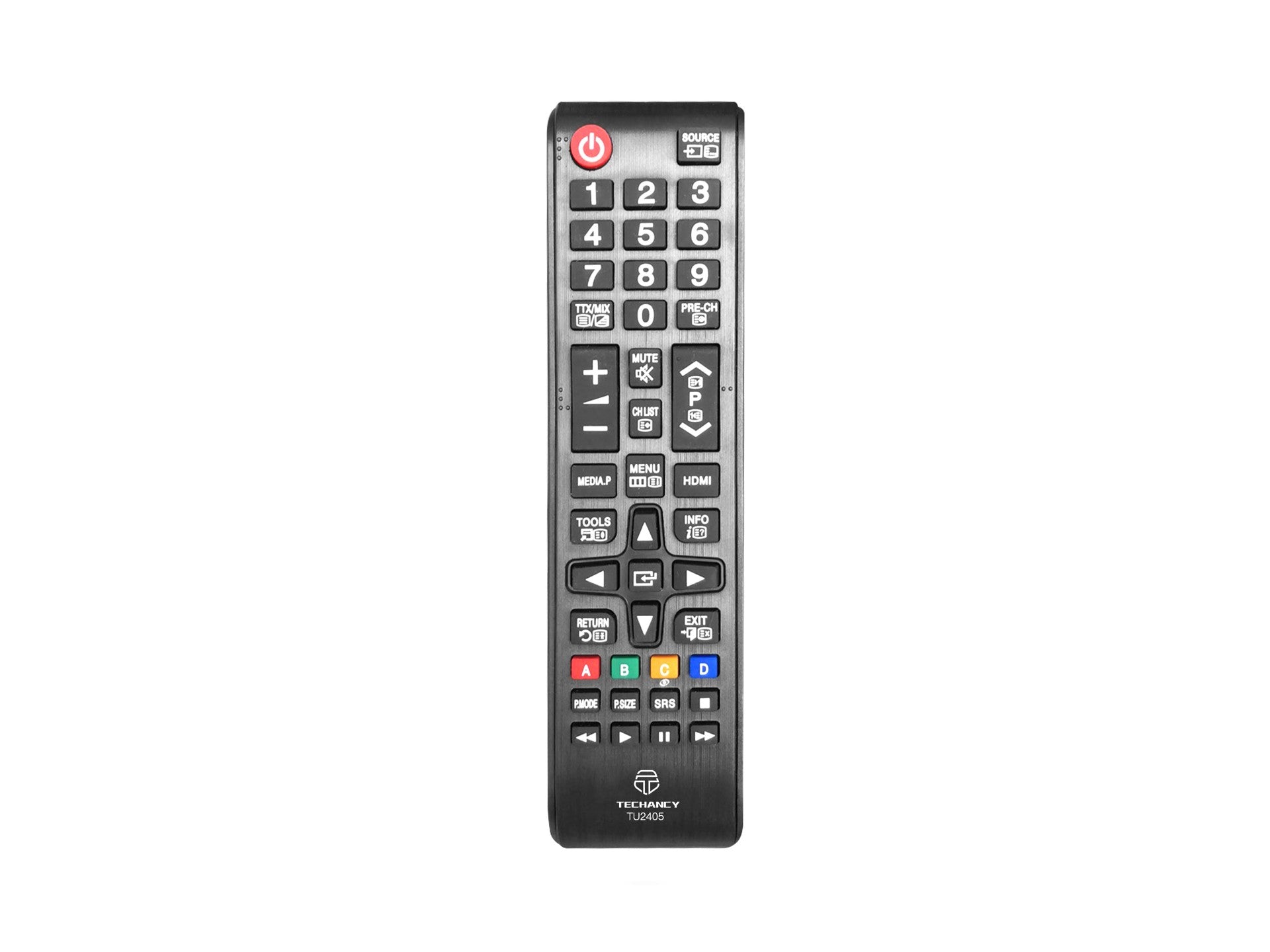 Techancy Controlo Remoto Do Televisor TU2405, Alcance Sem Fios De 8m, Compatível Com Televisores Samsung, Ligação Auto-Adaptável
