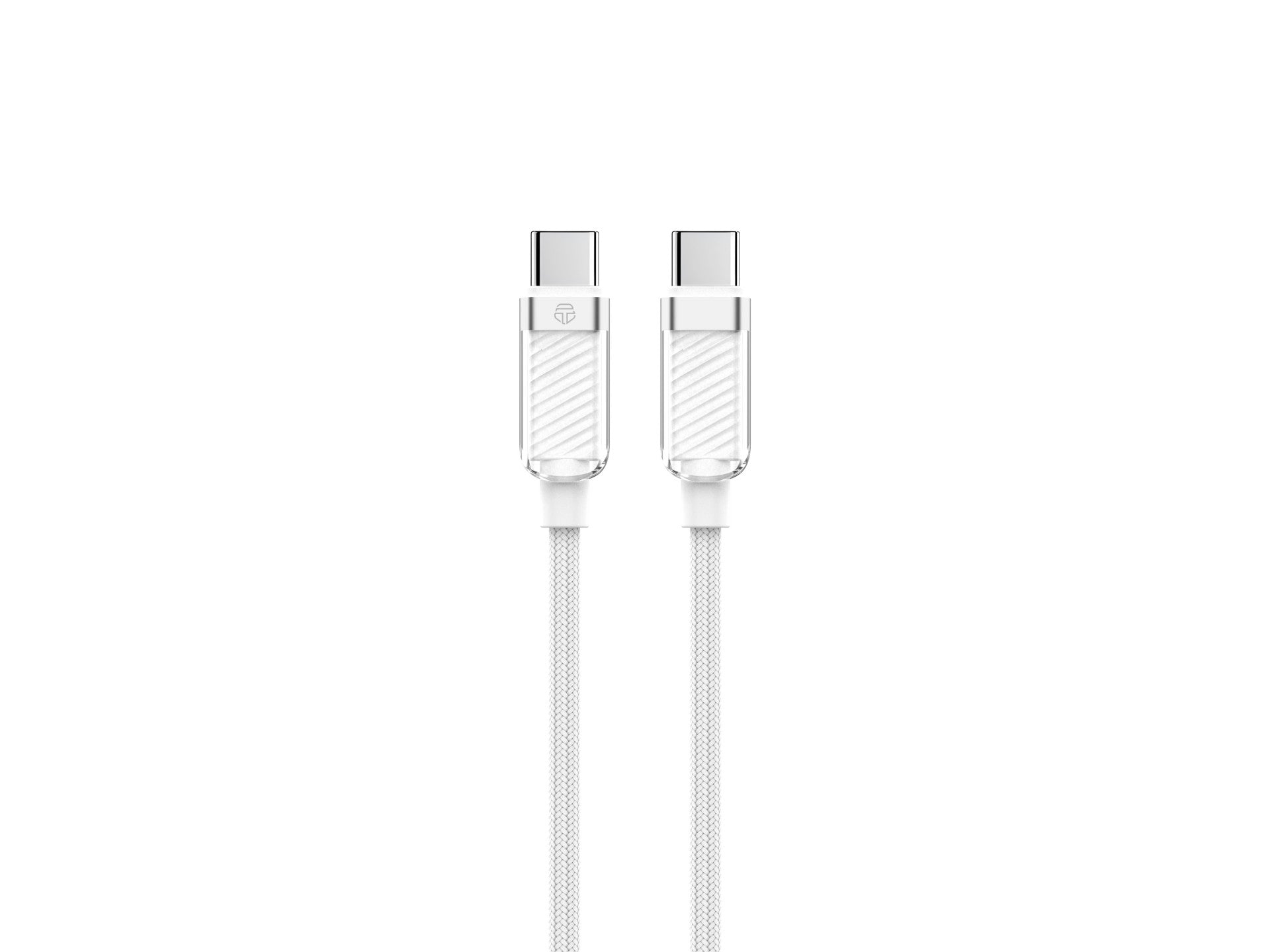 Techancy Cabo De Dados Usb-C Para Usb-C 1m/60w Branco TB1798 Para Carregamento De Smartphones, Tablets E Computadores Portáteis
