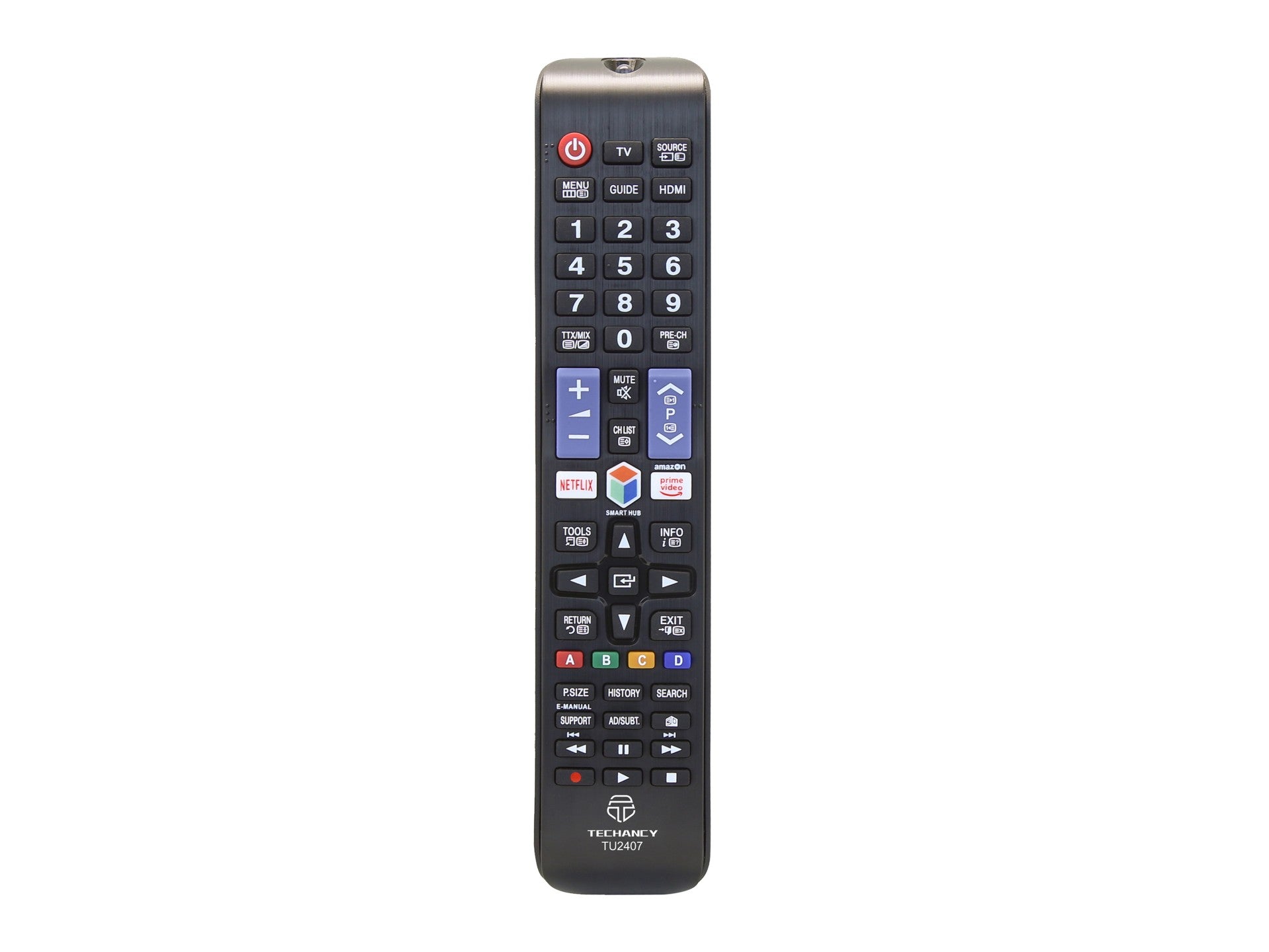 Techancy Controlo Remoto Do Televisor TU2407, Alcance Sem Fios De 8m, Compatível Com Televisores Samsung, Ligação Auto-Adaptável