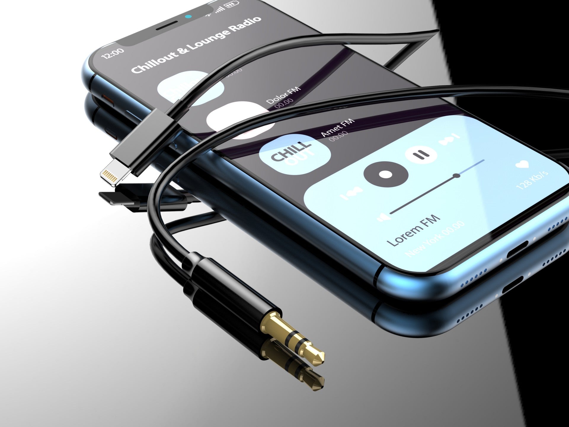 Techancy Cabo AUX Lightning para 3.5mm TL7327, comprimento 1m, ideal para som automotivo, som doméstico e fones de ouvido, compatível com iPhone 11-14