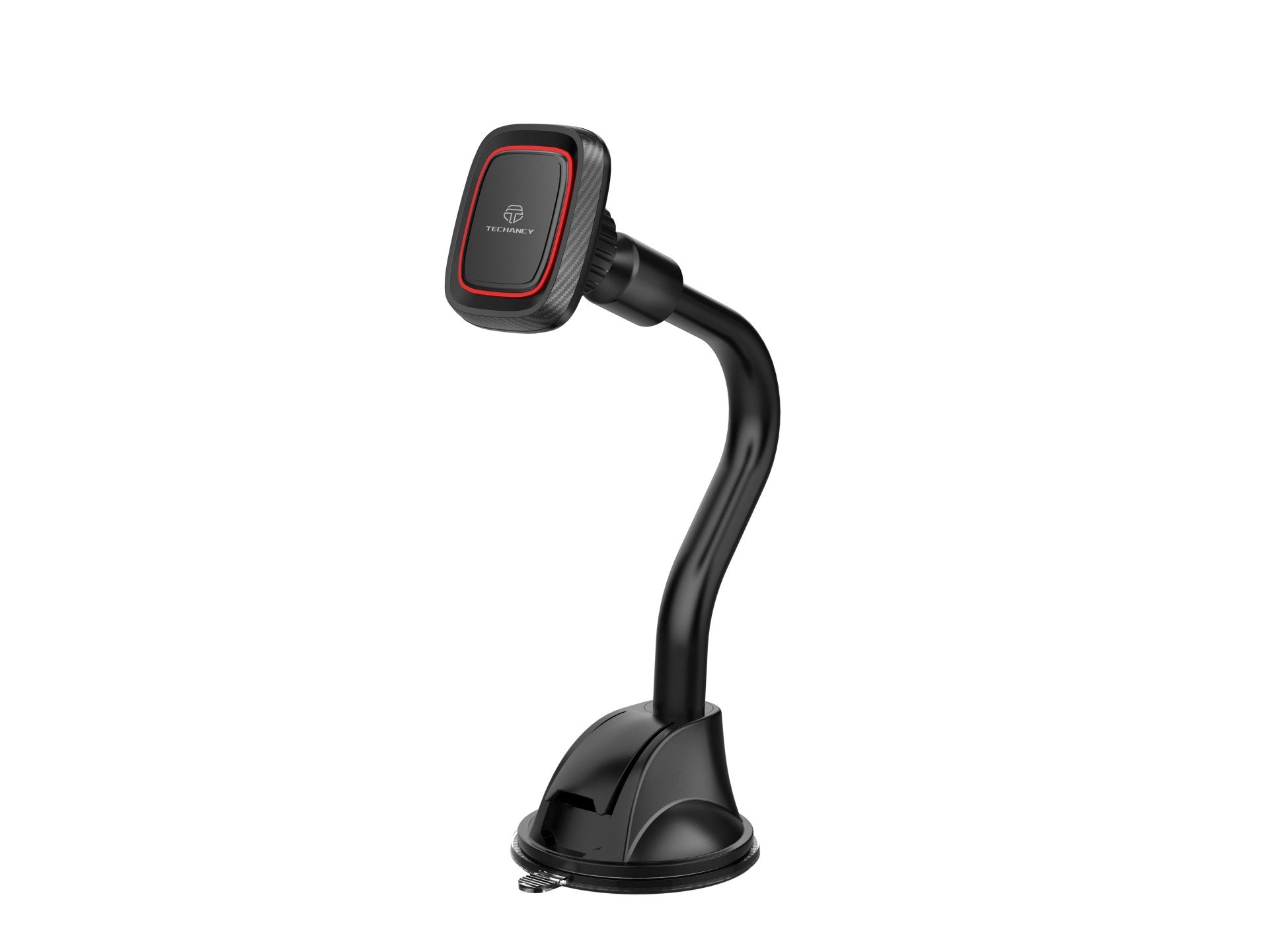 Techancy Suporte Magnético Para Telemóvel No Automóvel, Preto E Vermelho Ti2211, Forte Adsorção Magnética, Rotação De 360 Graus.