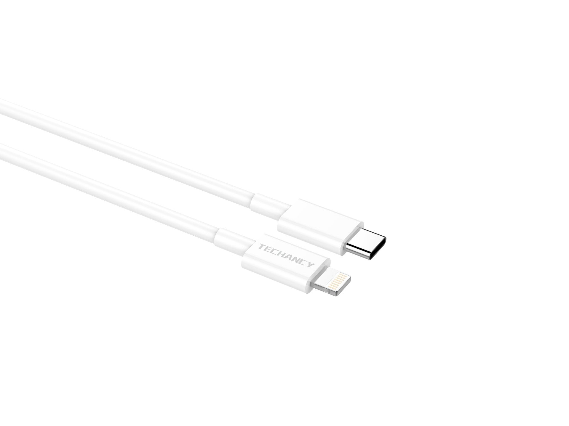 Cable de datos Techancy blanco de 20 W TB1666, compatible con iPhone 7 hasta 14, carga rápida PD, duradero, 2 m