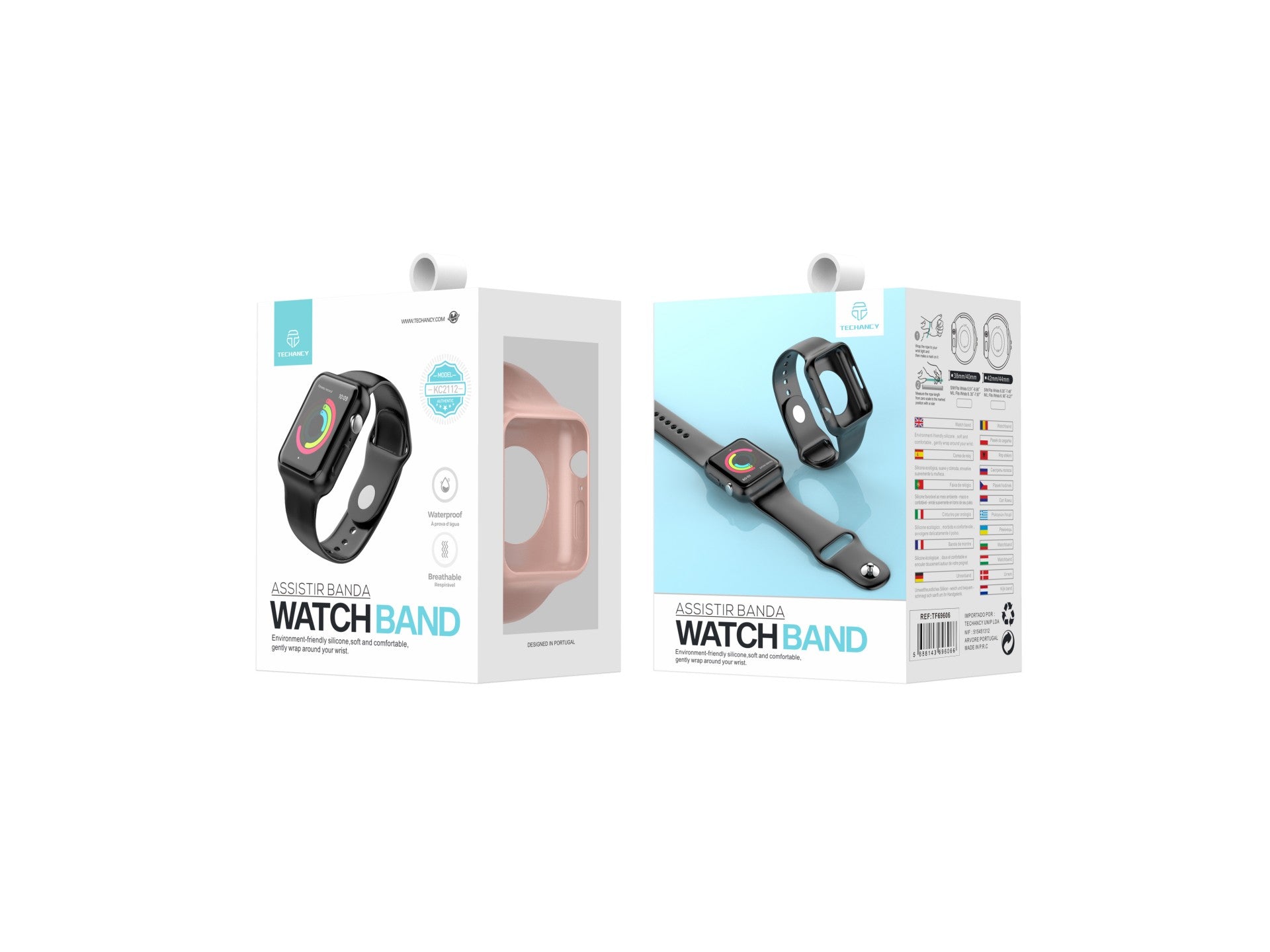 Correa adhesiva Techancy KC2112 para Apple Watch de 38-40 mm, color rosa