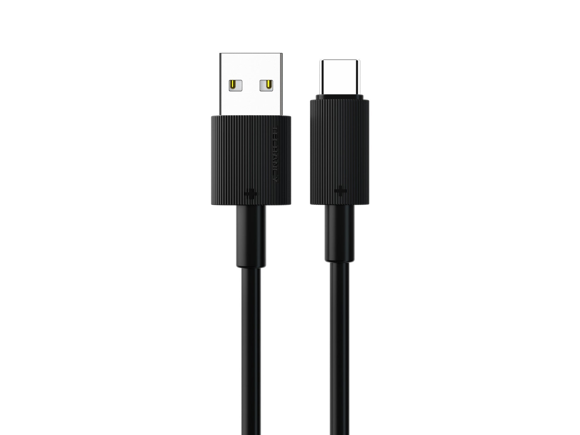 Techancy Cabo De Dados Usb Tipo C Preto TB1768, Comprimento 1m Suporta Corrente 3A E Transferência De Dados 480mbps,