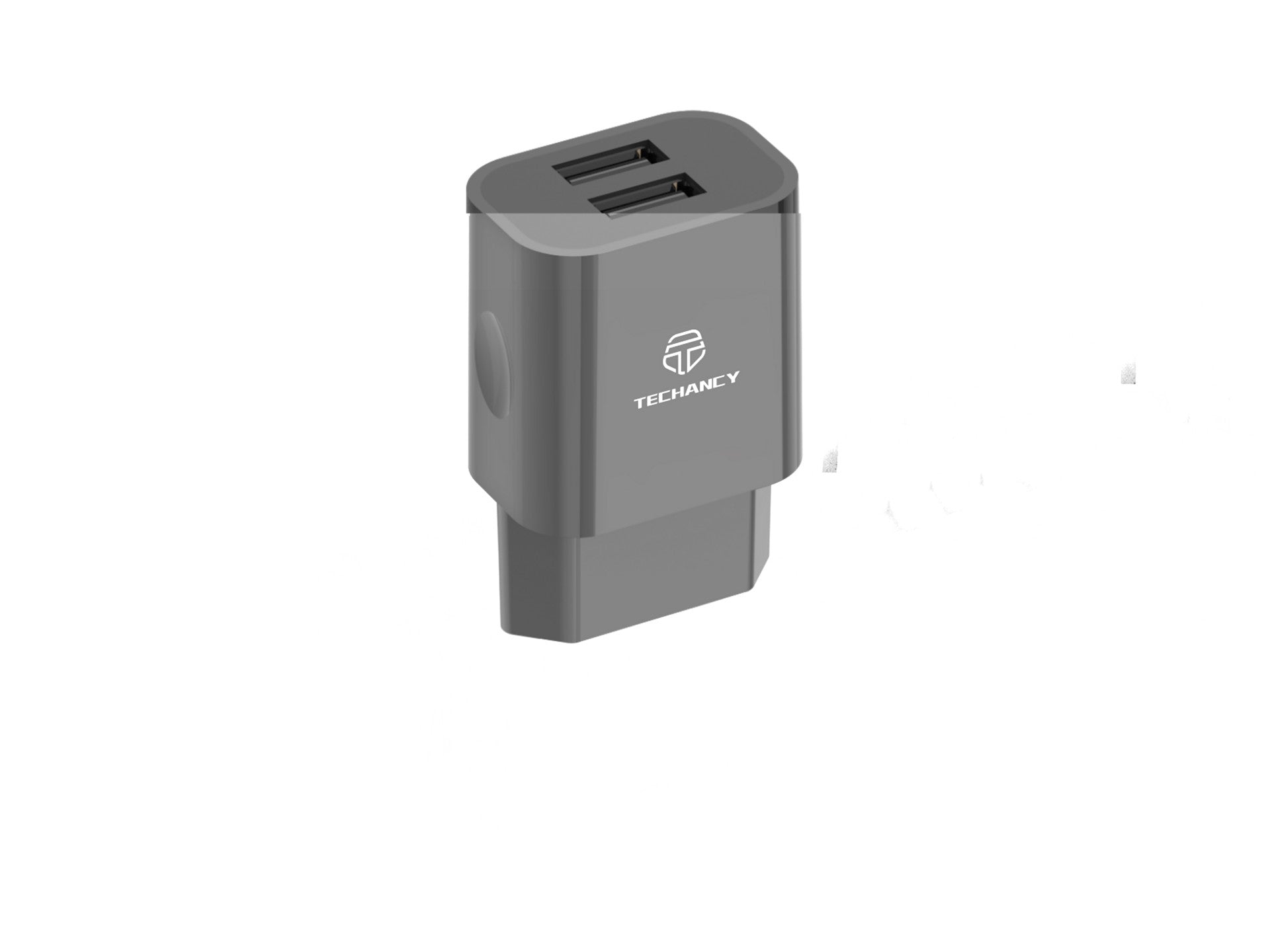 Techancy Carregador De Parede 2usb Preto TA2790, Carregamento 5V-2,4A, Conjunto De Cabos Lightning 1m, Compatível Com Iphone/Ipad