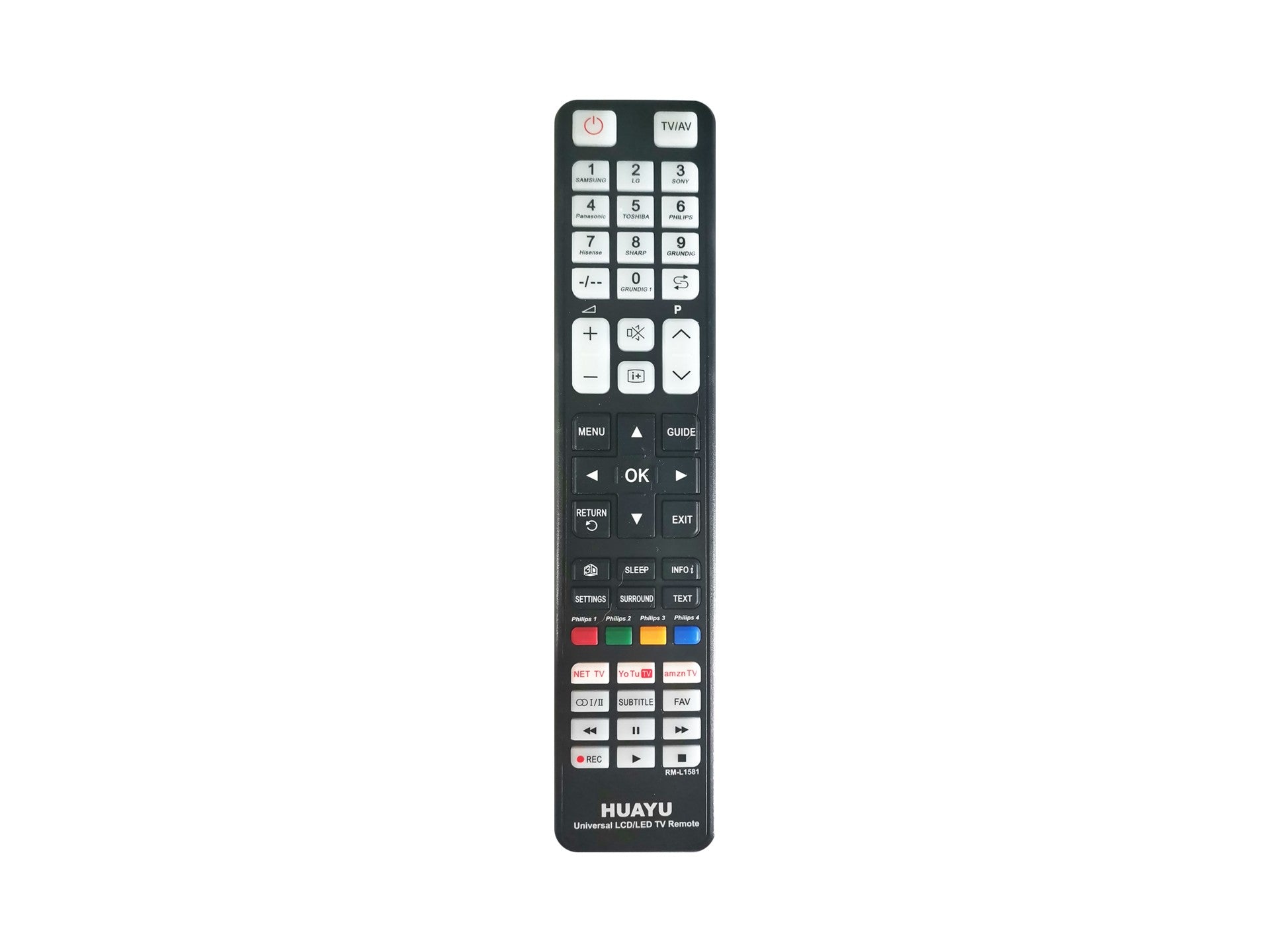 Techancy Telecomando Universal Para Tv TU2411, Compatível Com Muitas Marcas De Televisores, Ligação De Adaptação Simples