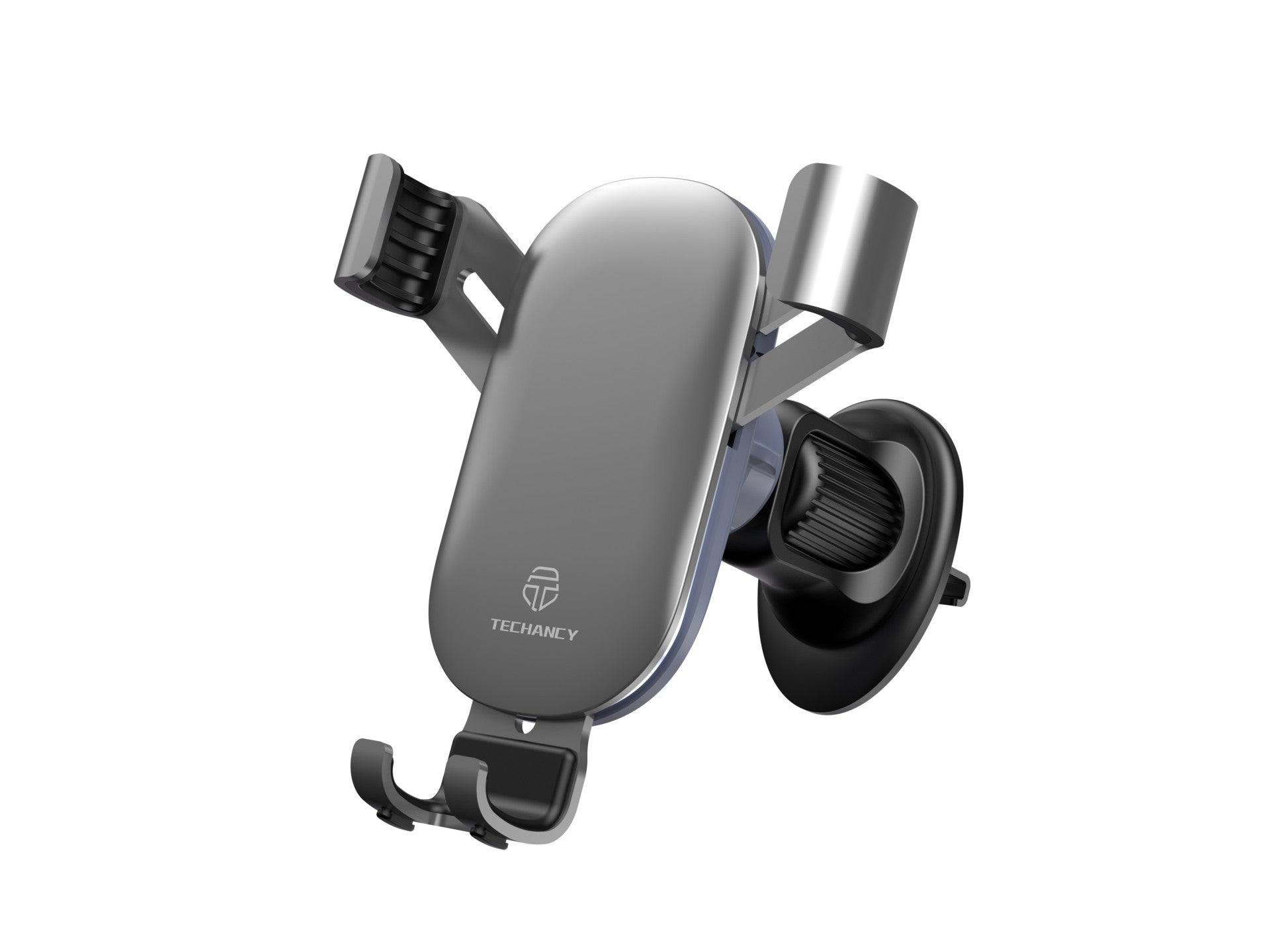 Soporte para teléfono móvil Techancy Ti2309 para coche, compatible con teléfonos de 4,7 a 6,8 pulgadas, material ABS y metal, ángulo de visión ajustable.