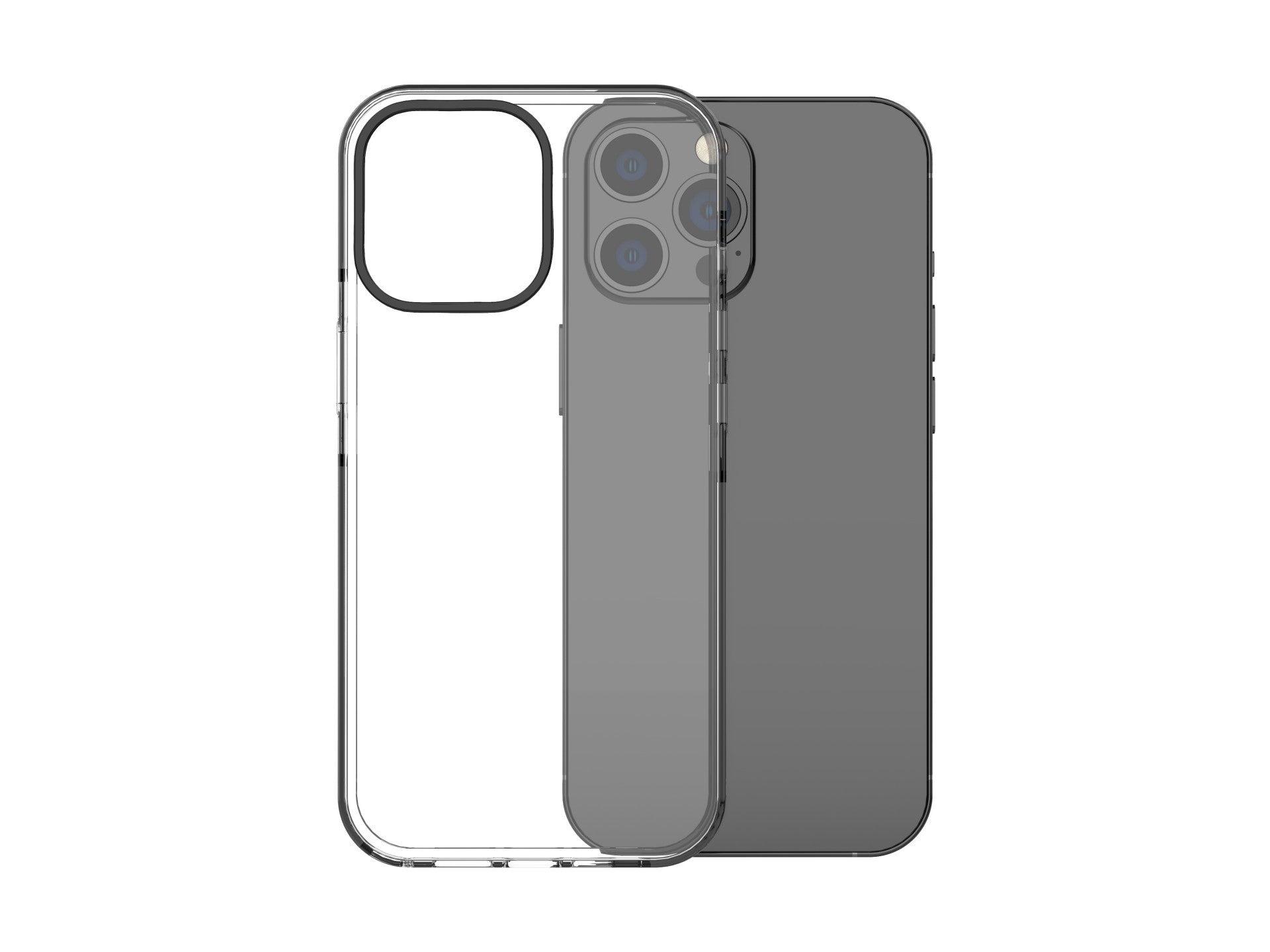 Techancy New Acrylic Clear Phone Case, KX5602, Compatible with iPhone 11 Pro, Clear + Black