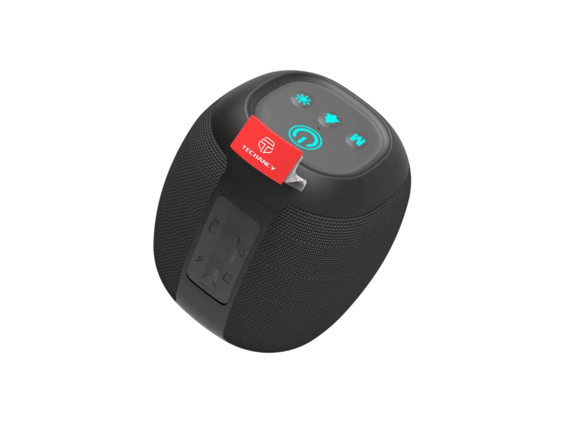 Altavoz Bluetooth inalámbrico Techancy TH2638 versión 5.3, compatible con TWS/TF/AUX, luz ambiental LED RGB de 7 colores