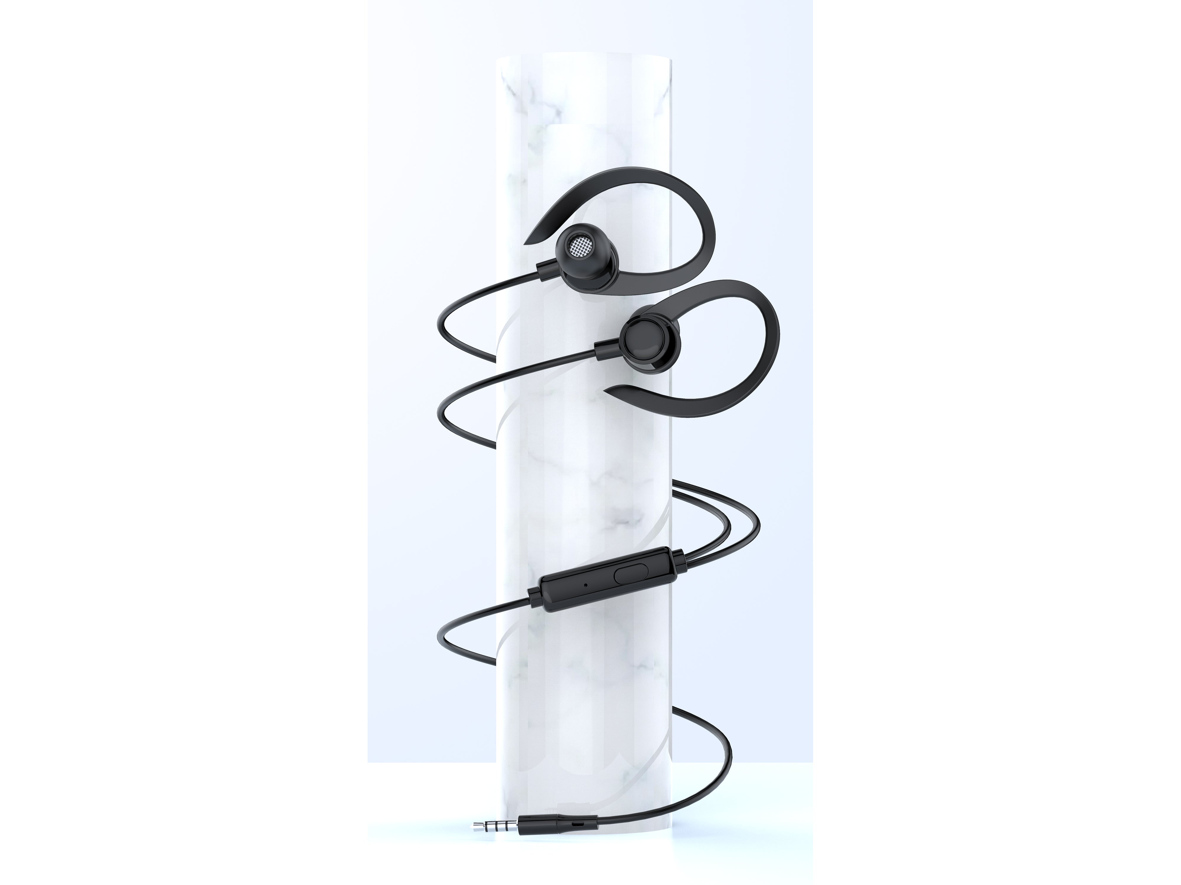 Techancy Auriculares stereo 3.5MM TD8058 cabo 1.2M com microfone confortavel som alta fidelidade Preto