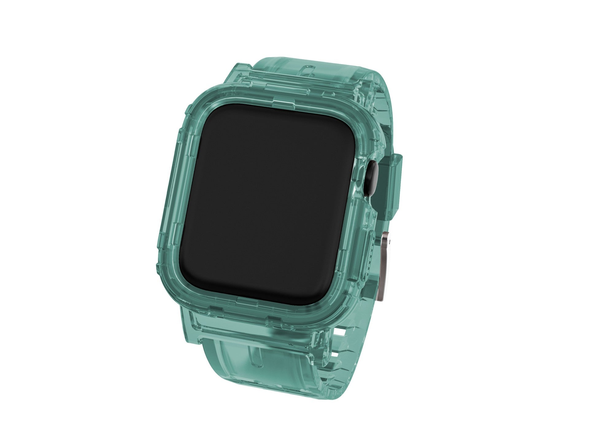Correa de reloj de silicona Techancy KC2111, compatible con Apple Watch 38-40 mm, color verde.