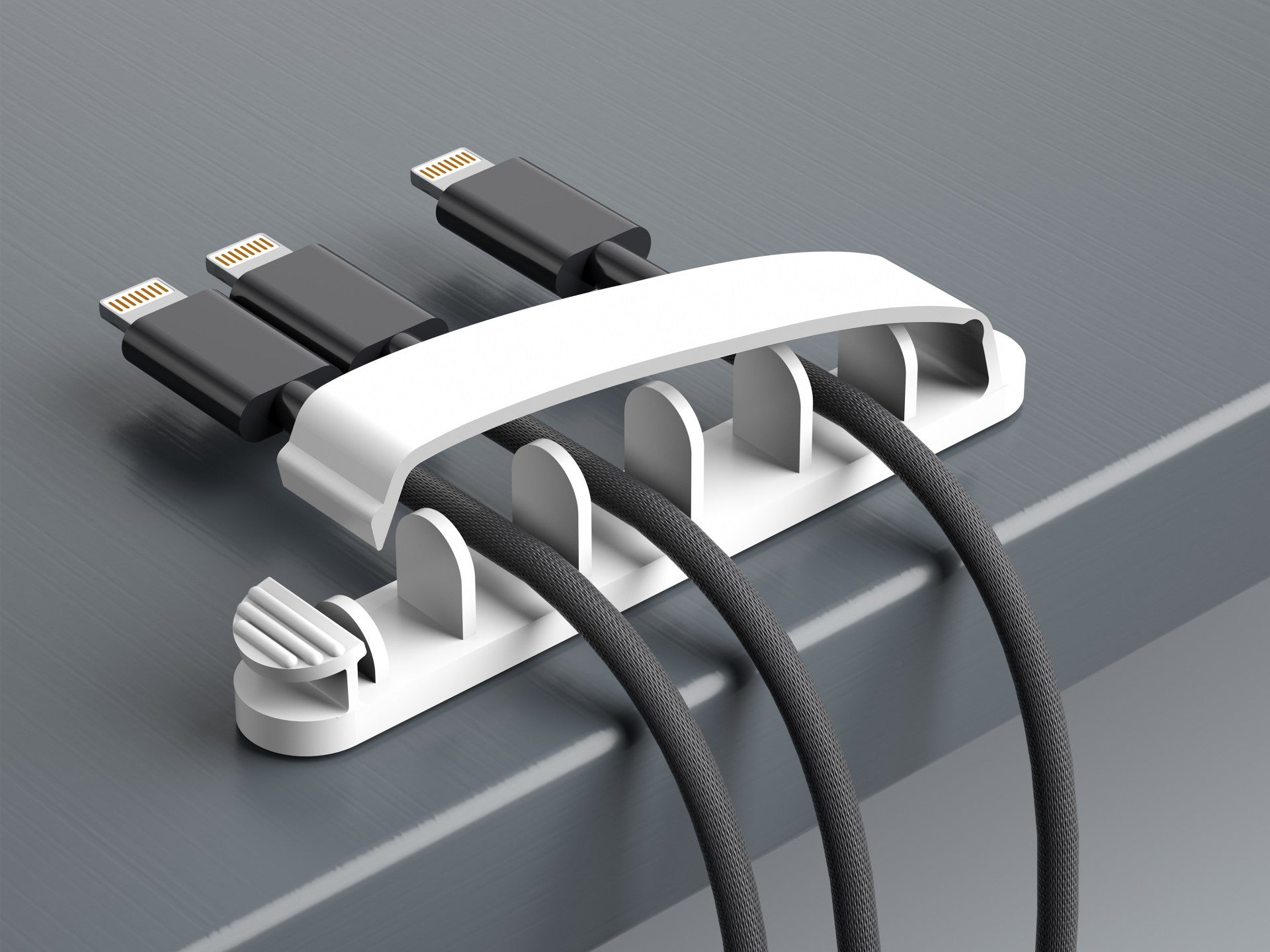 Portacables Techancy, TZ6291, paquete de 3, fácil de abrir y cerrar para guardar cables, blanco.