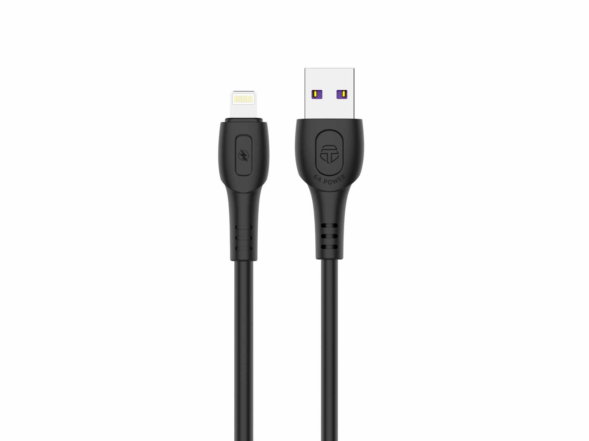 Cable de datos de carga superrápida Techancy 6A, negro TB1762, puerto USB-Tip8/X/11-14, 1 m de longitud, carga rápida