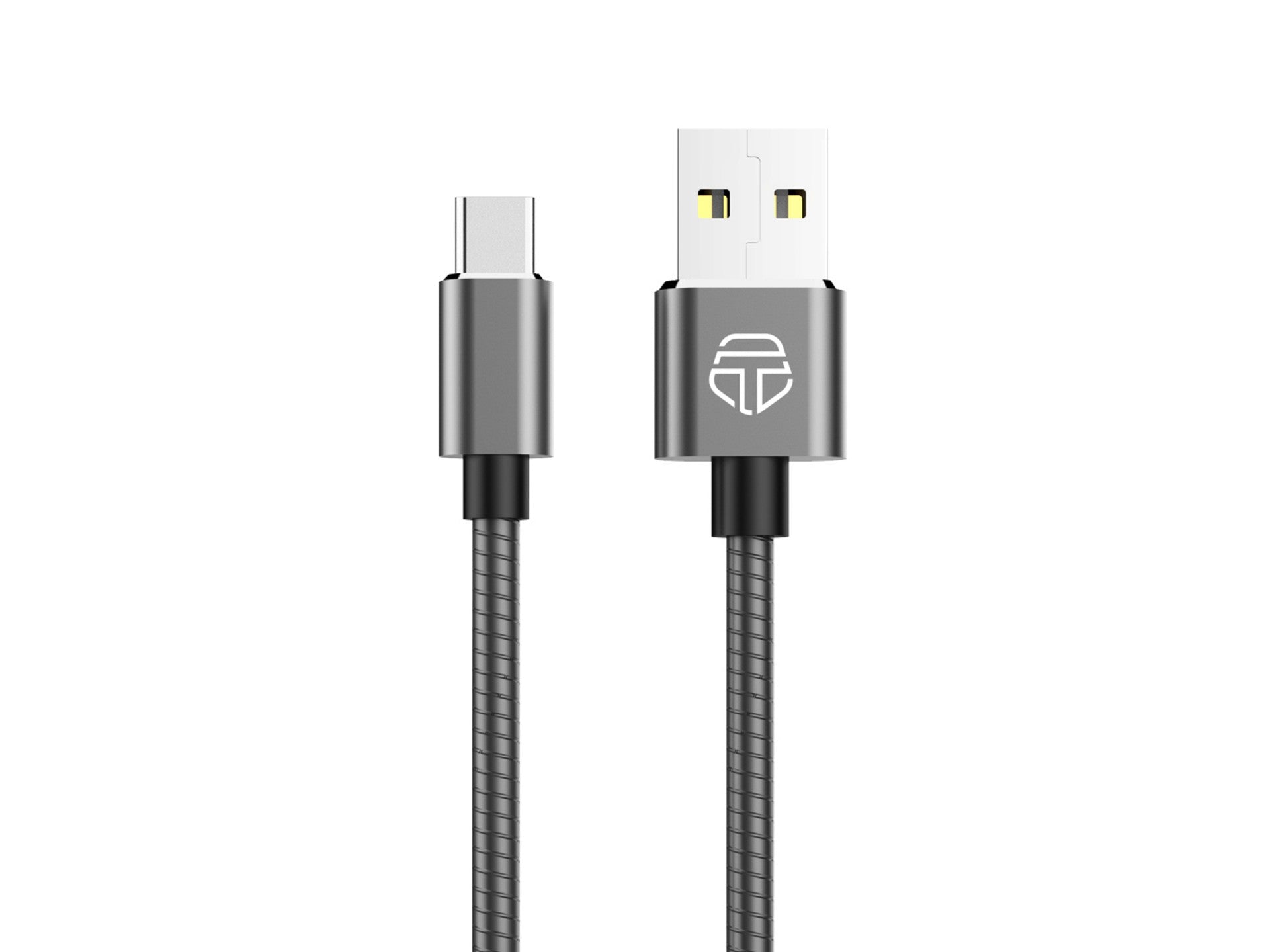Techancy Cabo De Dados De Alumínio 1m  TB1662, Design Totalmente Metálico, Usb-Tipo C, Carregamento De 2,4a.