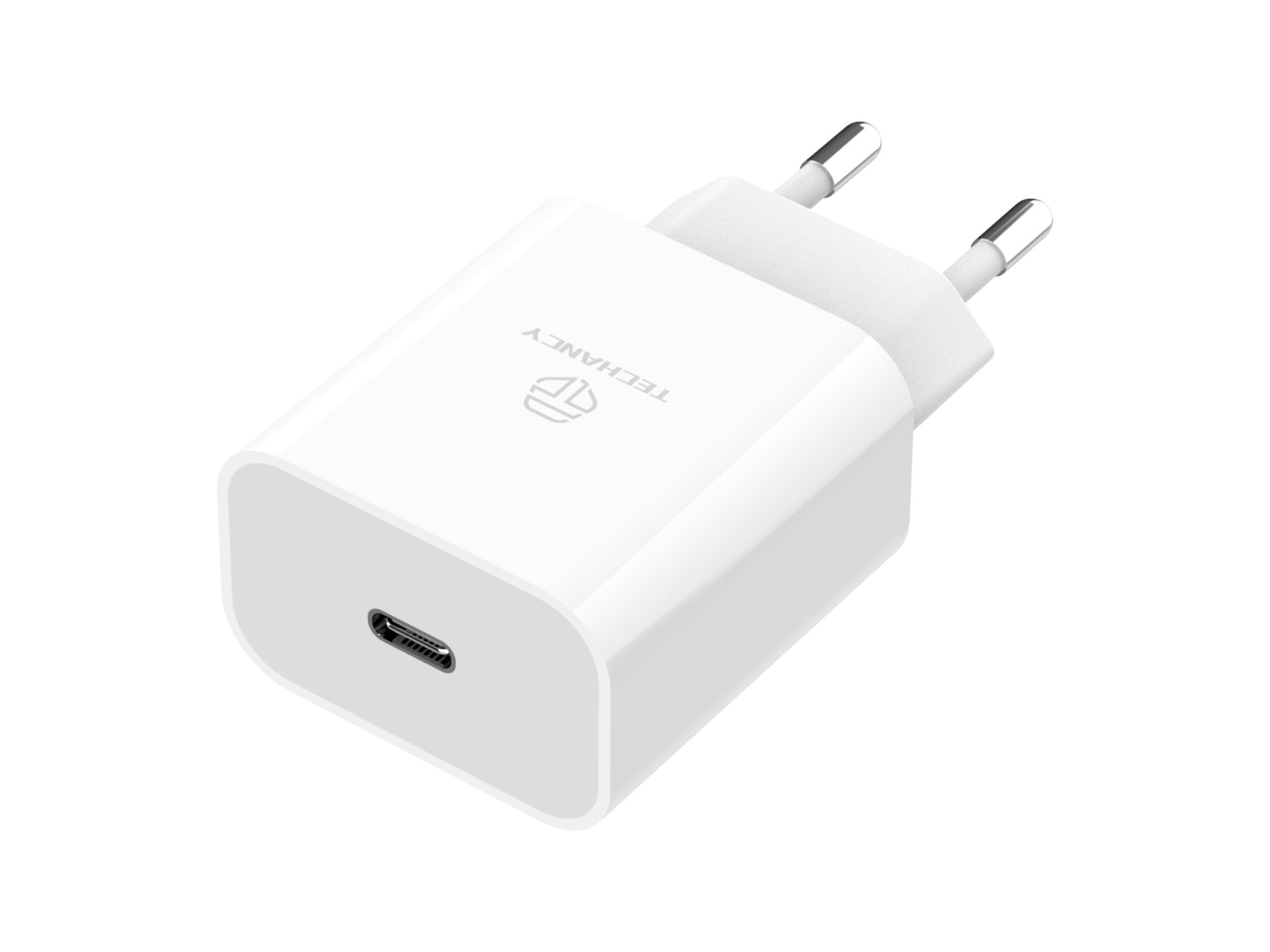 Cargador Techancy TA2814 con salida USB-C de 33 W, carga rápida PD3.0, compatible con varios smartphones (blanco)