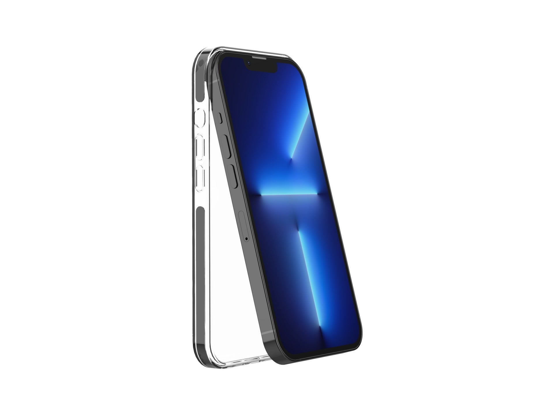 Techancy New Acrylic Clear Phone Case, KX5602, Compatible with iPhone 12 Pro Max, Clear + Black