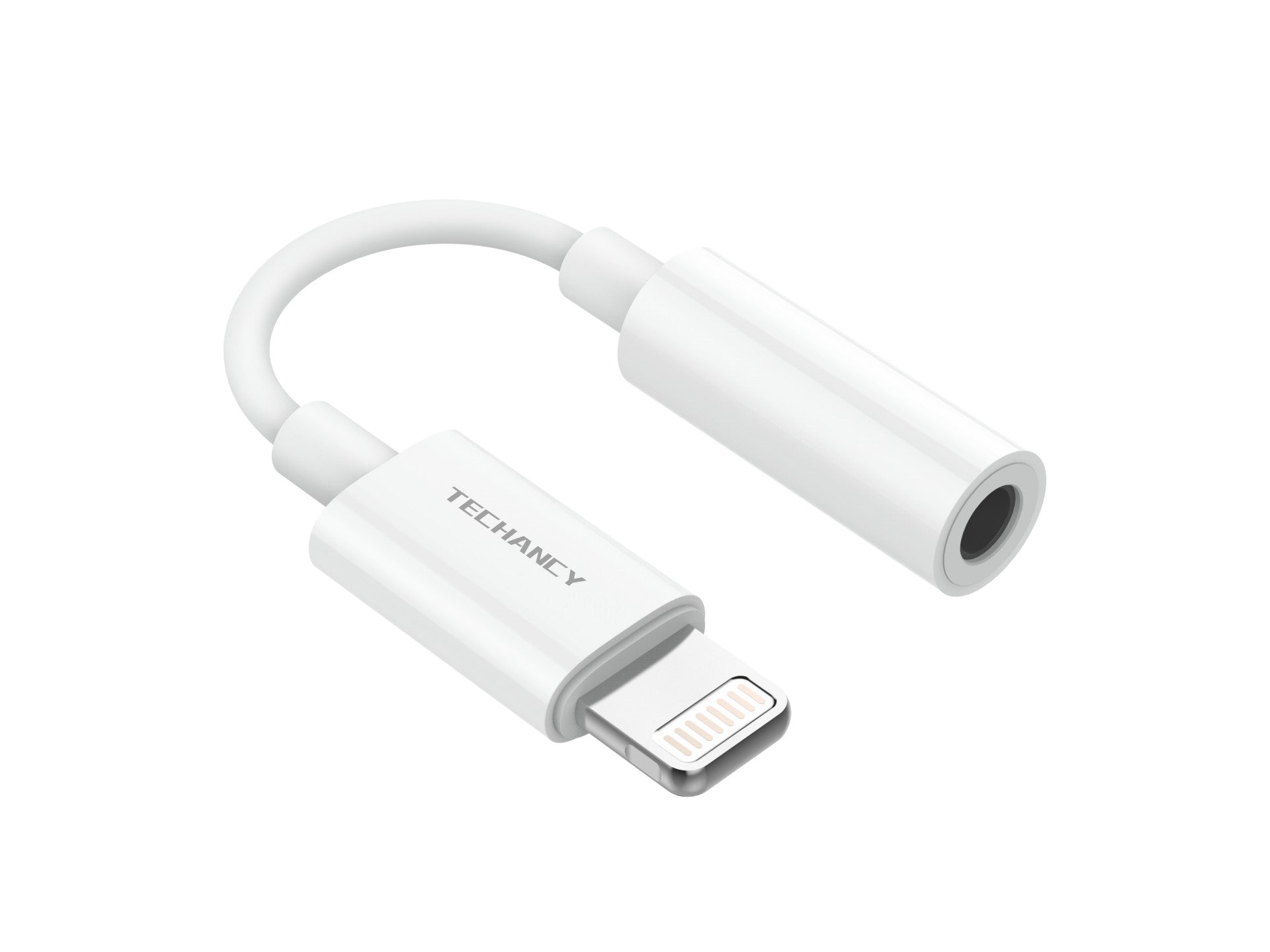 Convertidor de audio Techancy TV3754, Plug and Play, compatible con IP8/X/11-/14, auriculares estéreo de 3,5 mm.