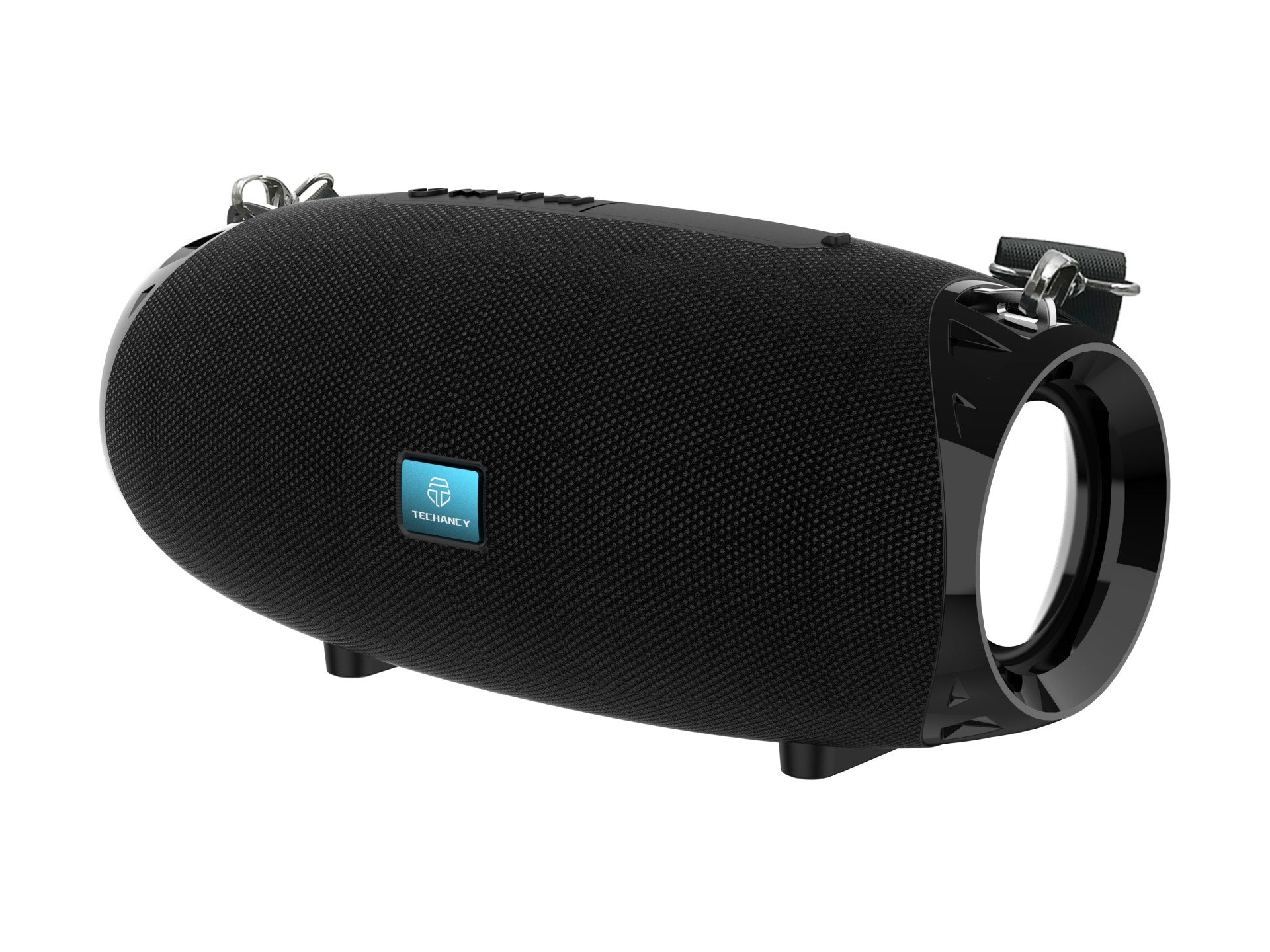 Techancy TH2631 Black Wireless Speaker, with Built-in 5W Battery*2 Speakers, Supports TWS/TF/AUX Inputs