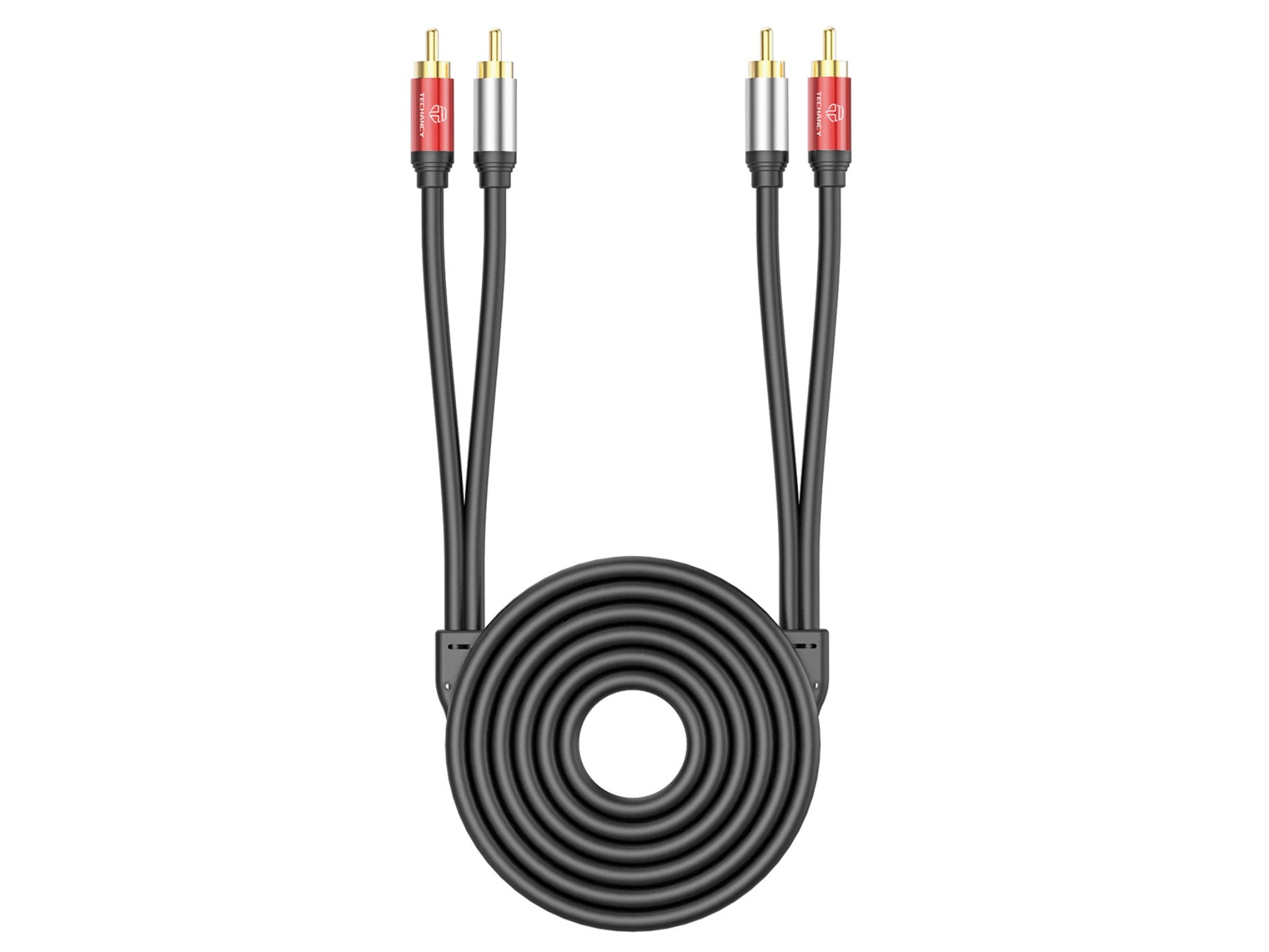 Techancy 2RCA to 2RCA Audio Cable 1.8m, TL7267, Black