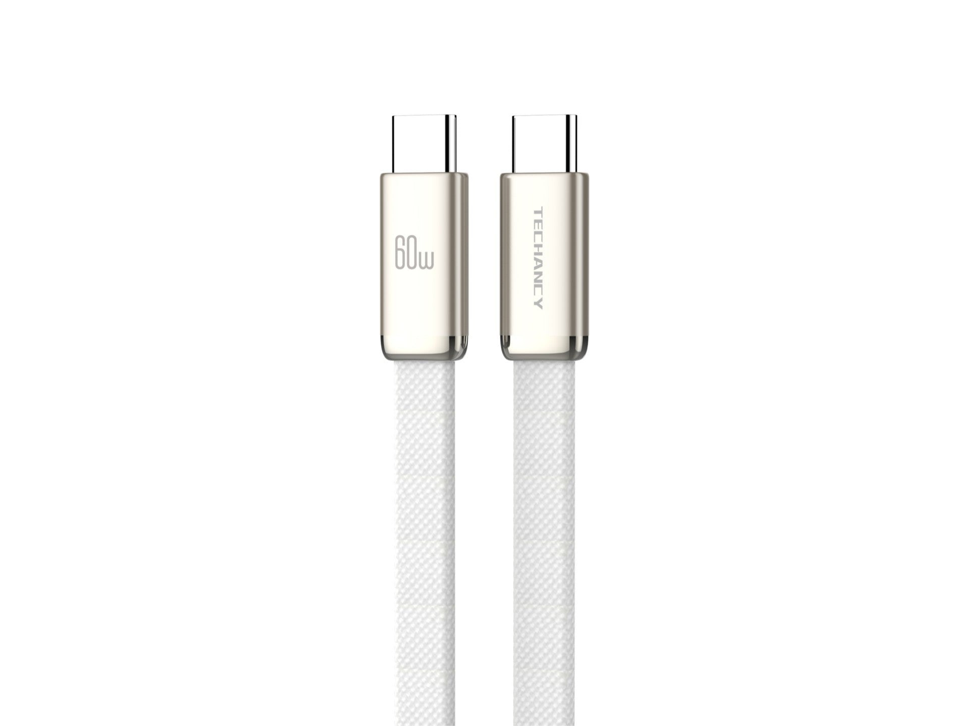 Techancy Cabo de Dados USB C para USB C 60W TB1804 Carregamento Rapido PD Trancado Resistente para Telemovel e Tablet