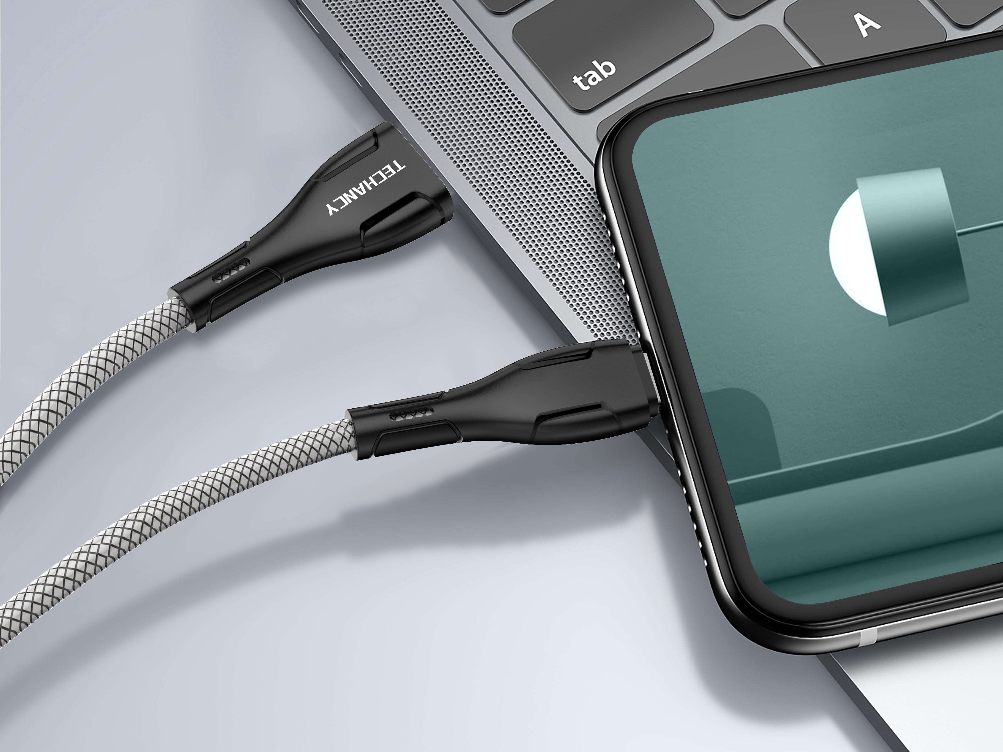 Techancy Cabo De Dados Usb-Ip8/X/11-14 Preto TB1696, Carregamento De 2,4 A, Transferência De Dados Compatível