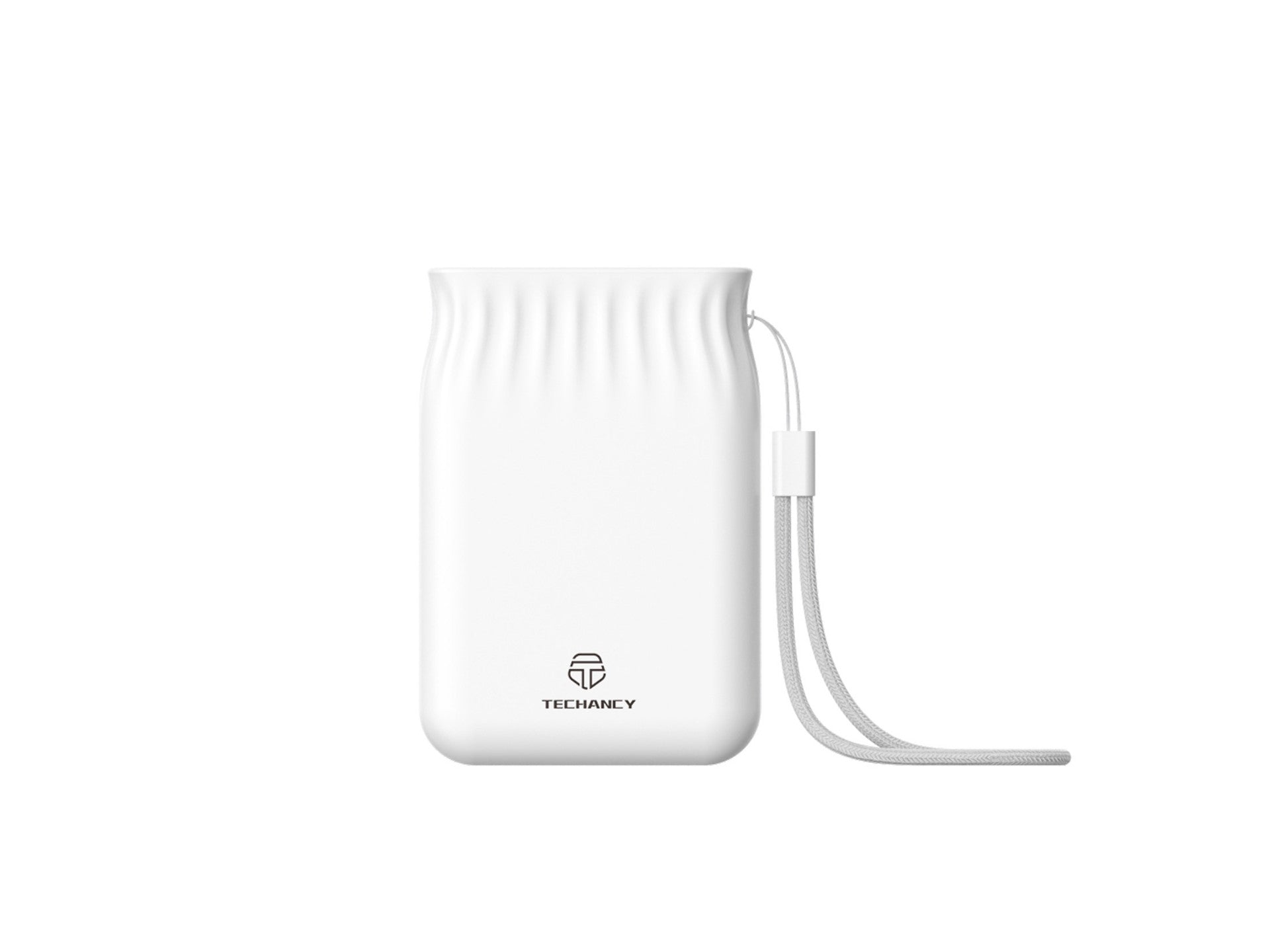 Banco de energía Techancy de 6500 mAh, blanco TF2772, compatible con carga de teléfono móvil/tableta de 2 A, fuente de alimentación portátil