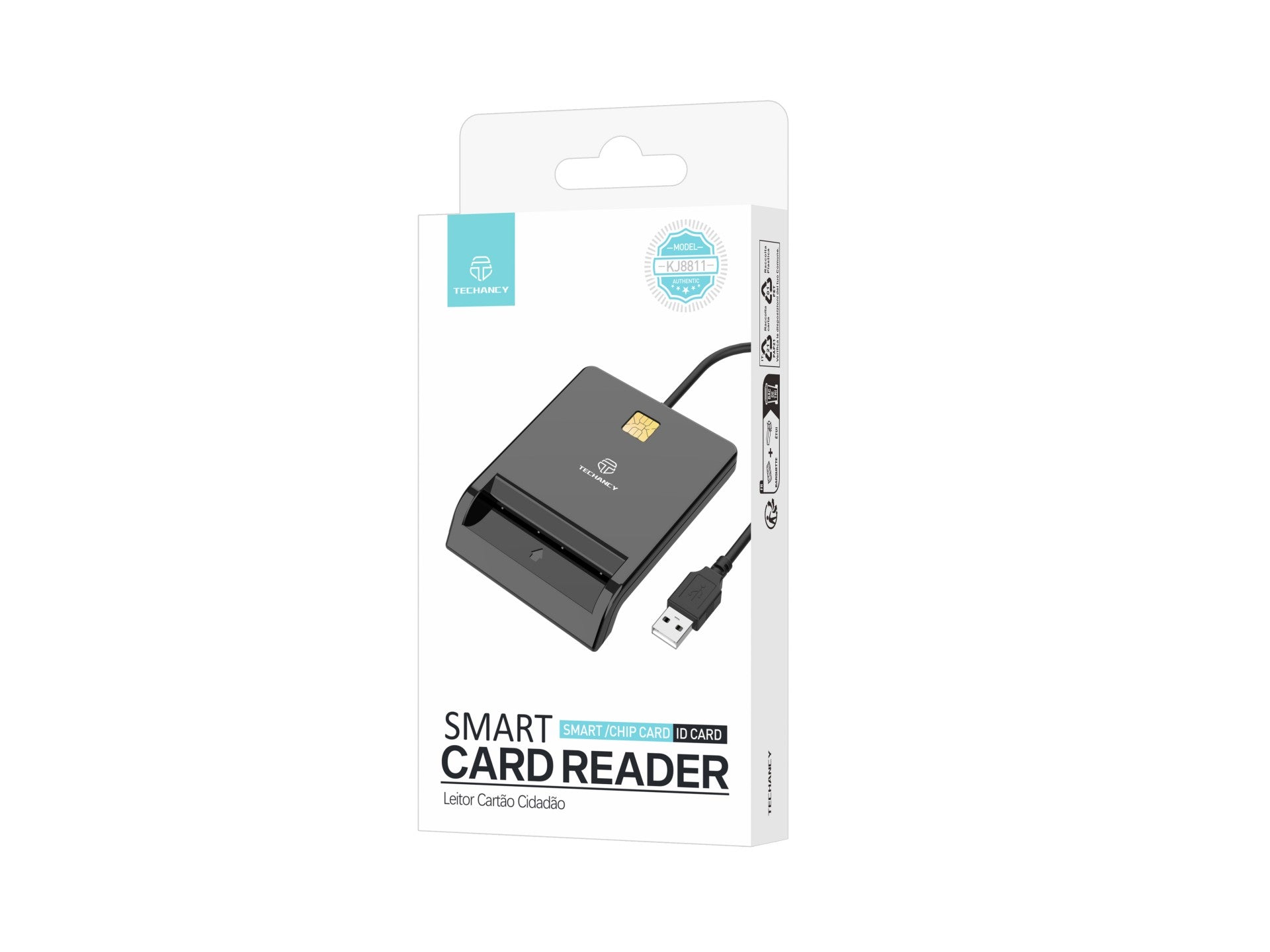 Lector de chip inteligente Techancy KJ8811, USB 2.0, 480 Mbps, compatible con una amplia gama de tarjetas y sistemas