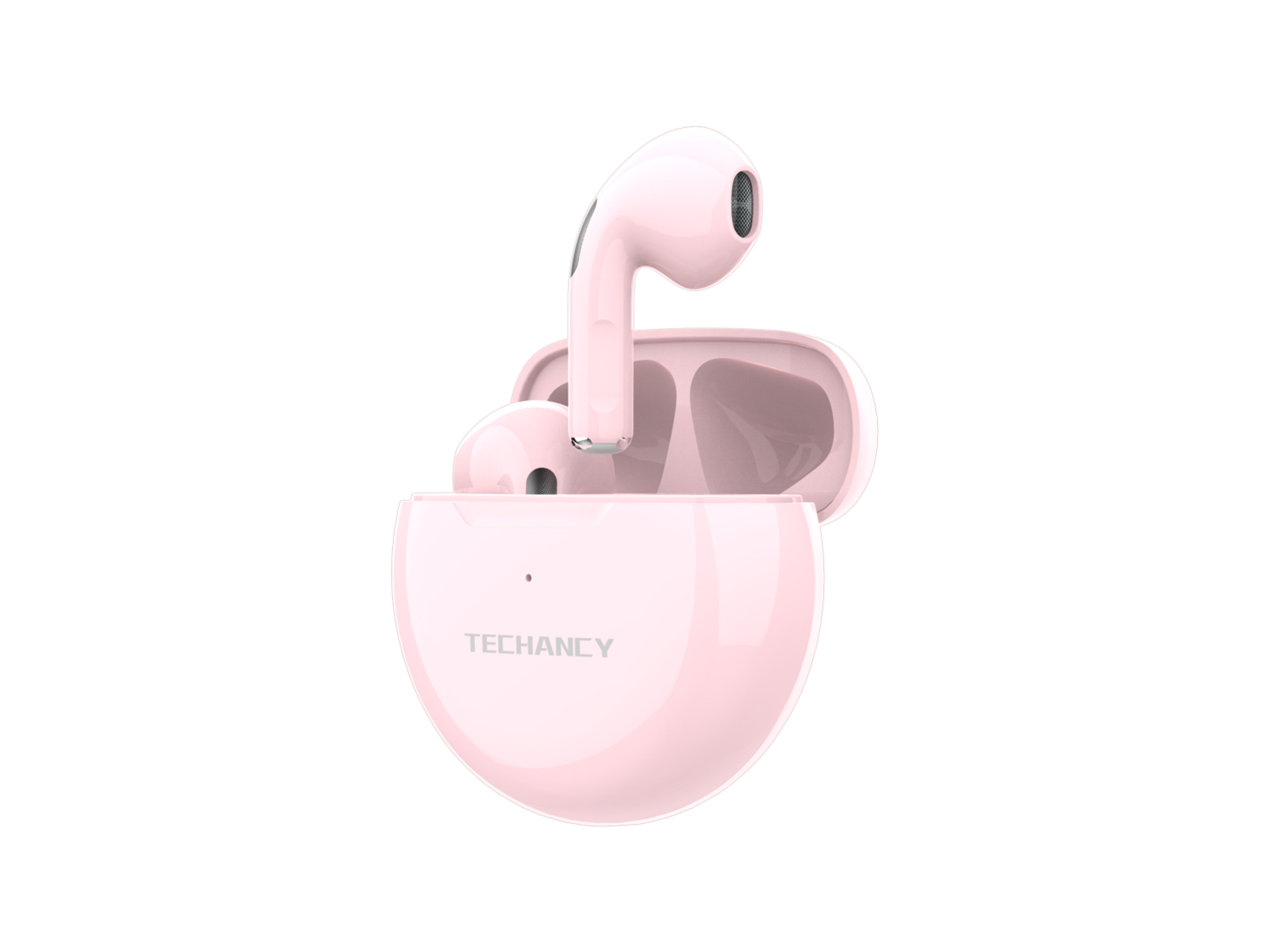 Techancy Pink Wireless Headphones KP2702, 10M Wireless Stereo Connection, 3-4 Hours Music Playback