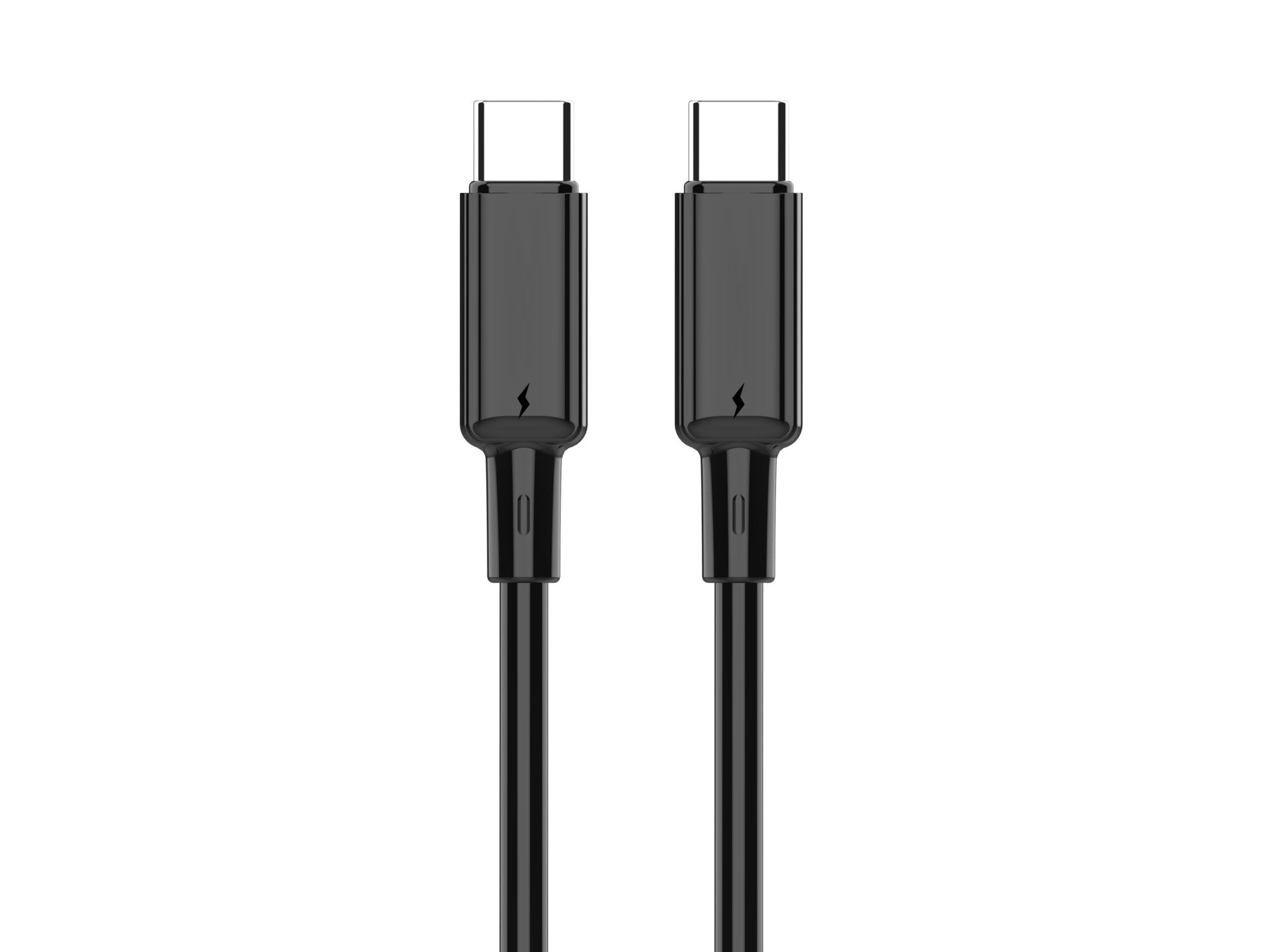 Techancy Cabo USB C para USB C TB1803 1m 60W Carregamento rapido e dados para Telemovel Tablet Portatil Preto