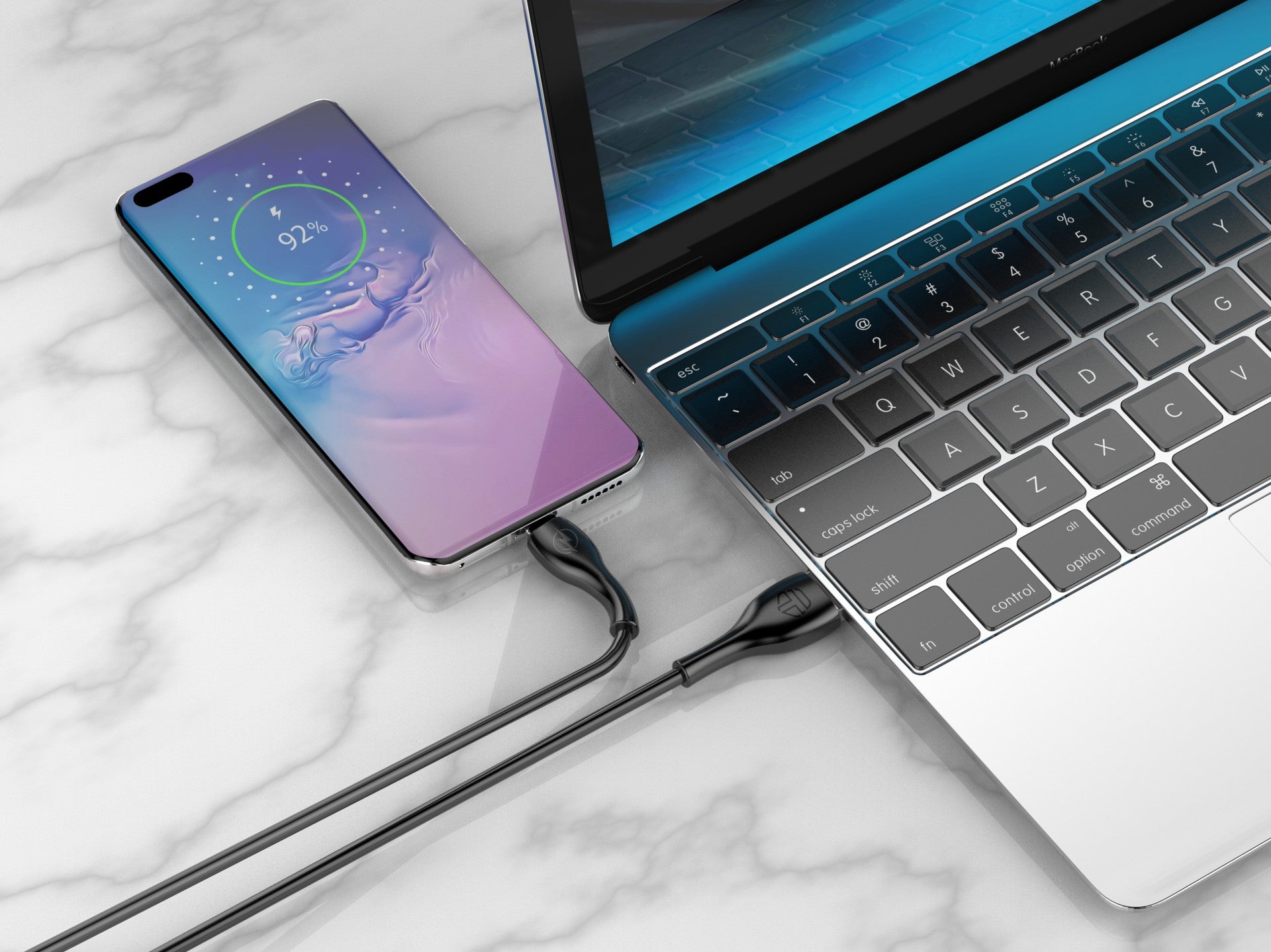 Techancy Cabo De Dados Rápido 3a TB1673, Conetor Usb-Ip8/X/11-14, 1 Metro De Comprimento Para Transferência De Dados, Preto