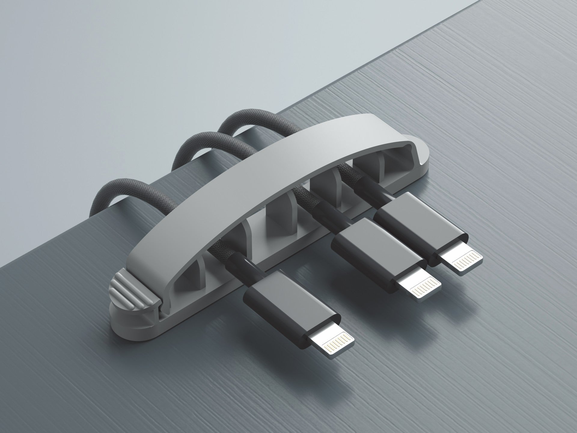 Soporte para bridas Techancy, TZ6291, paquete de 3, fácil de abrir y cerrar para guardar cables, gris.