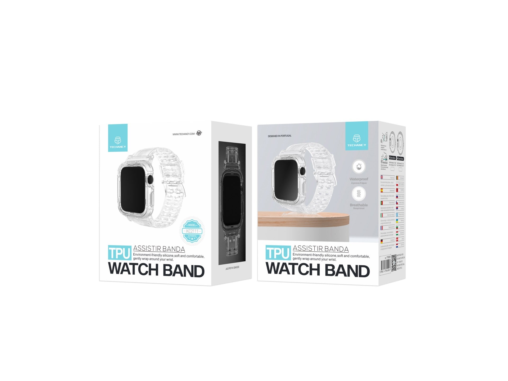 Correa de silicona Techancy KC2111 para Apple Watch de 38-40 mm, color negro