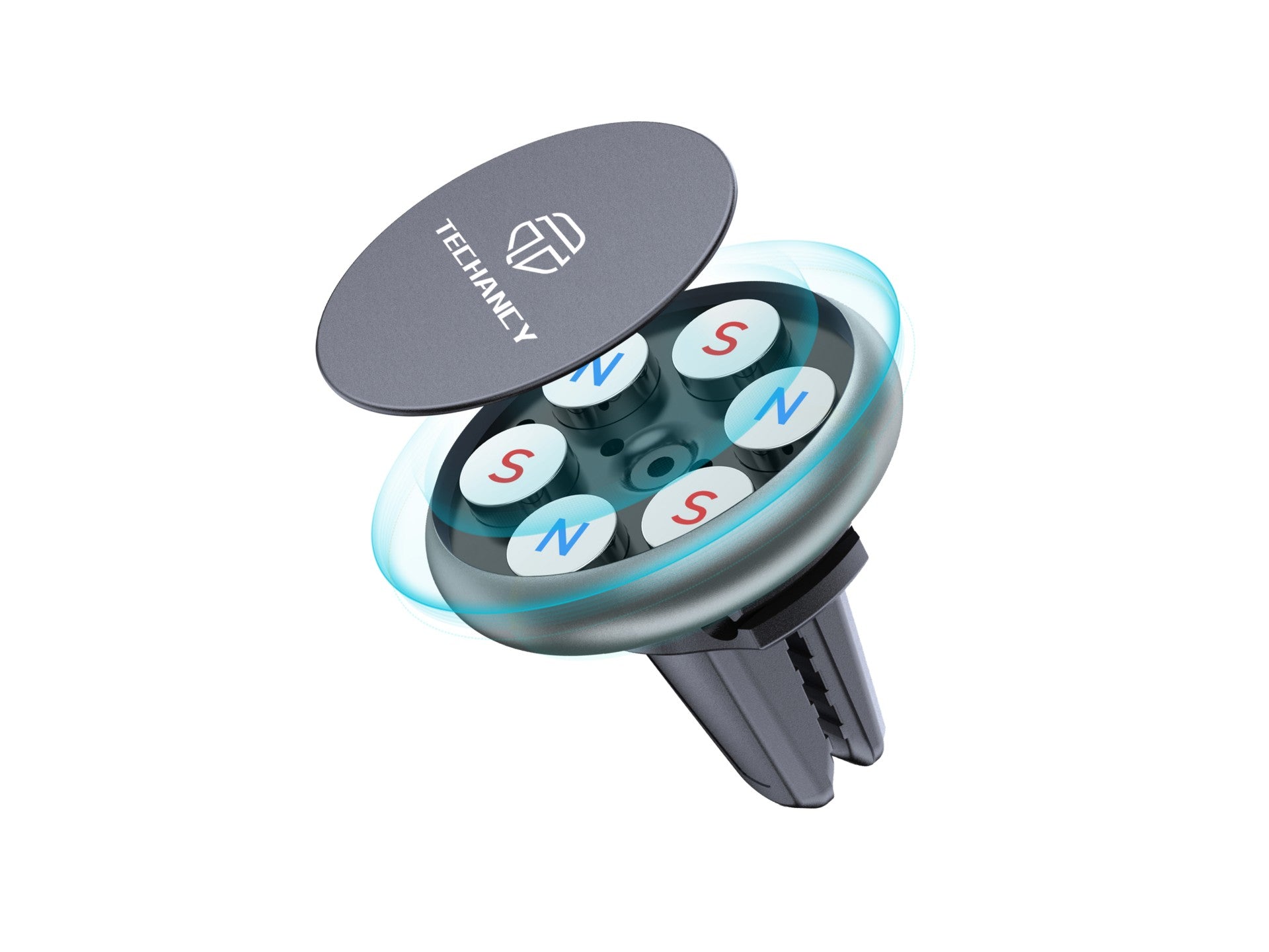 Techancy Suporte Magnético Para Telemóvel Ti2299, Ventilação De Ar Para Automóvel, Forte Magnético E Estável Para O Telemóvel