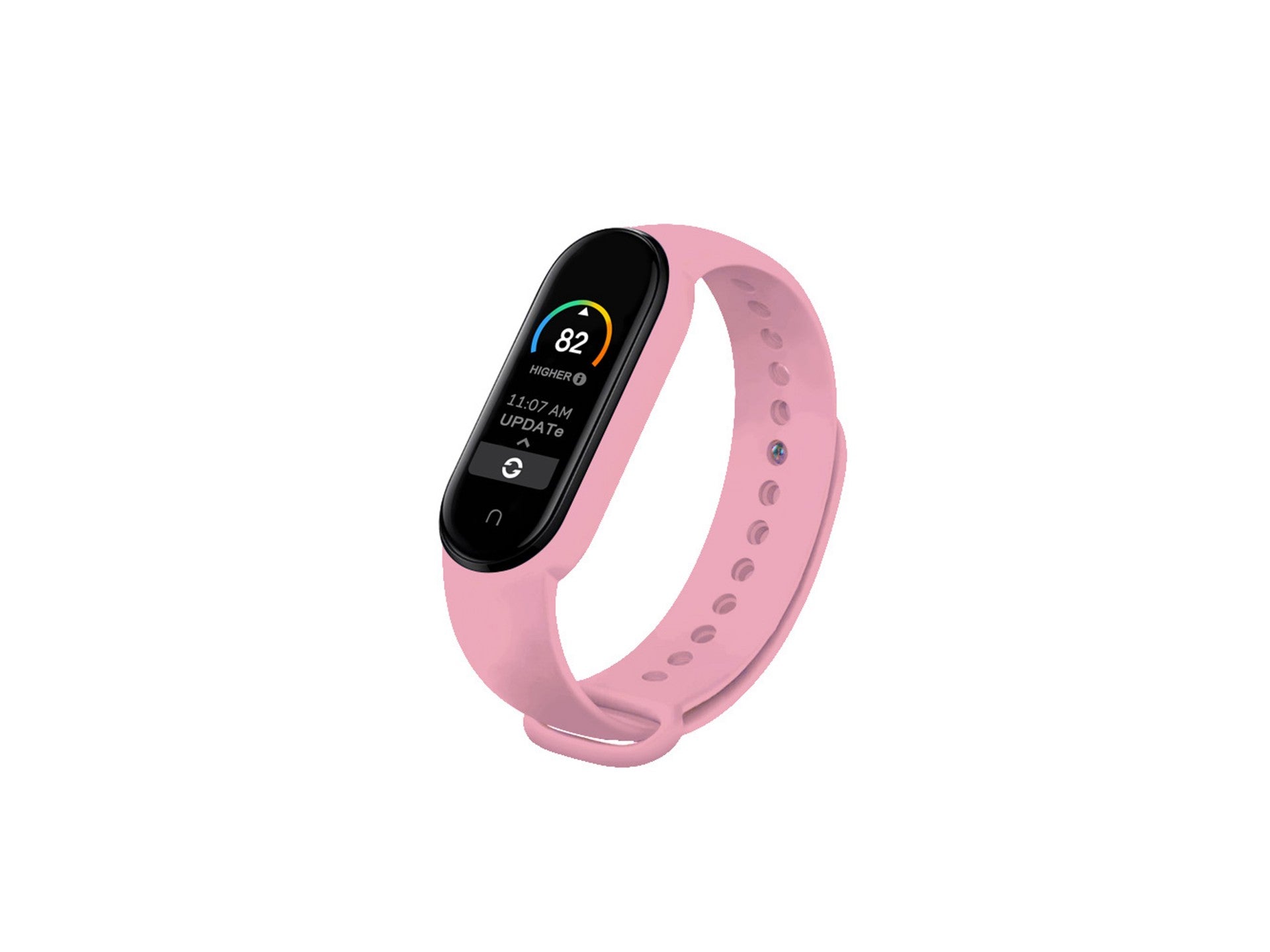 Techancy Pink Silicone Wristband KC2105, Compatible with Mi5/6 Smart Band, Made of Silicone, Soft and Comfortable.