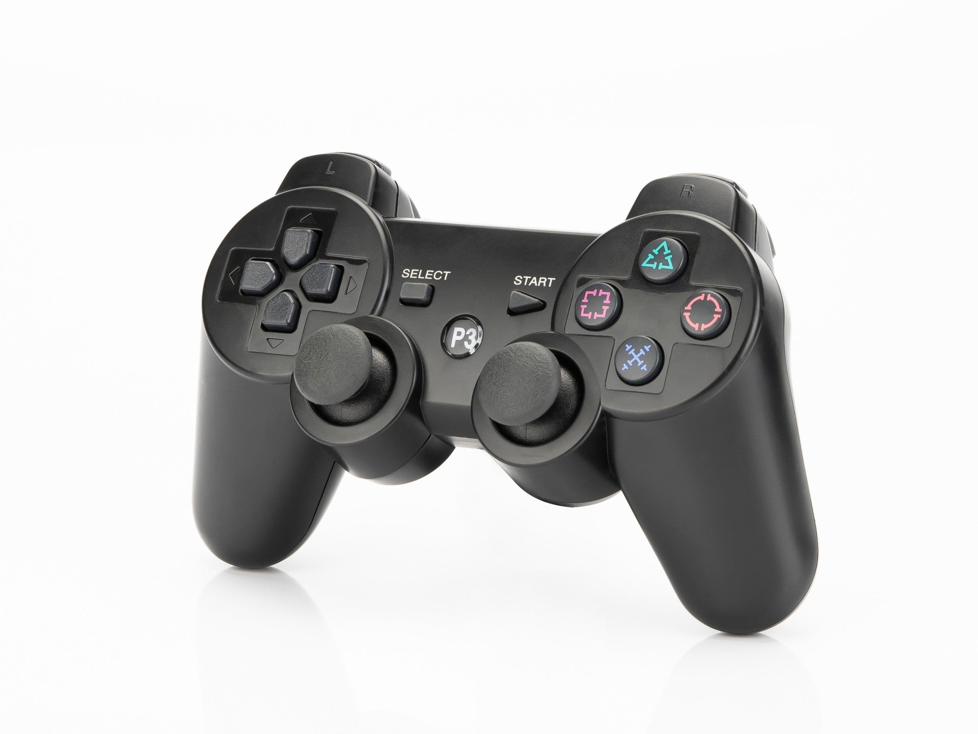 Techancy TX1705 Wired USB Gaming Controller for PS3 + PC, with Dual Joysticks and Vibration Feedback, Black