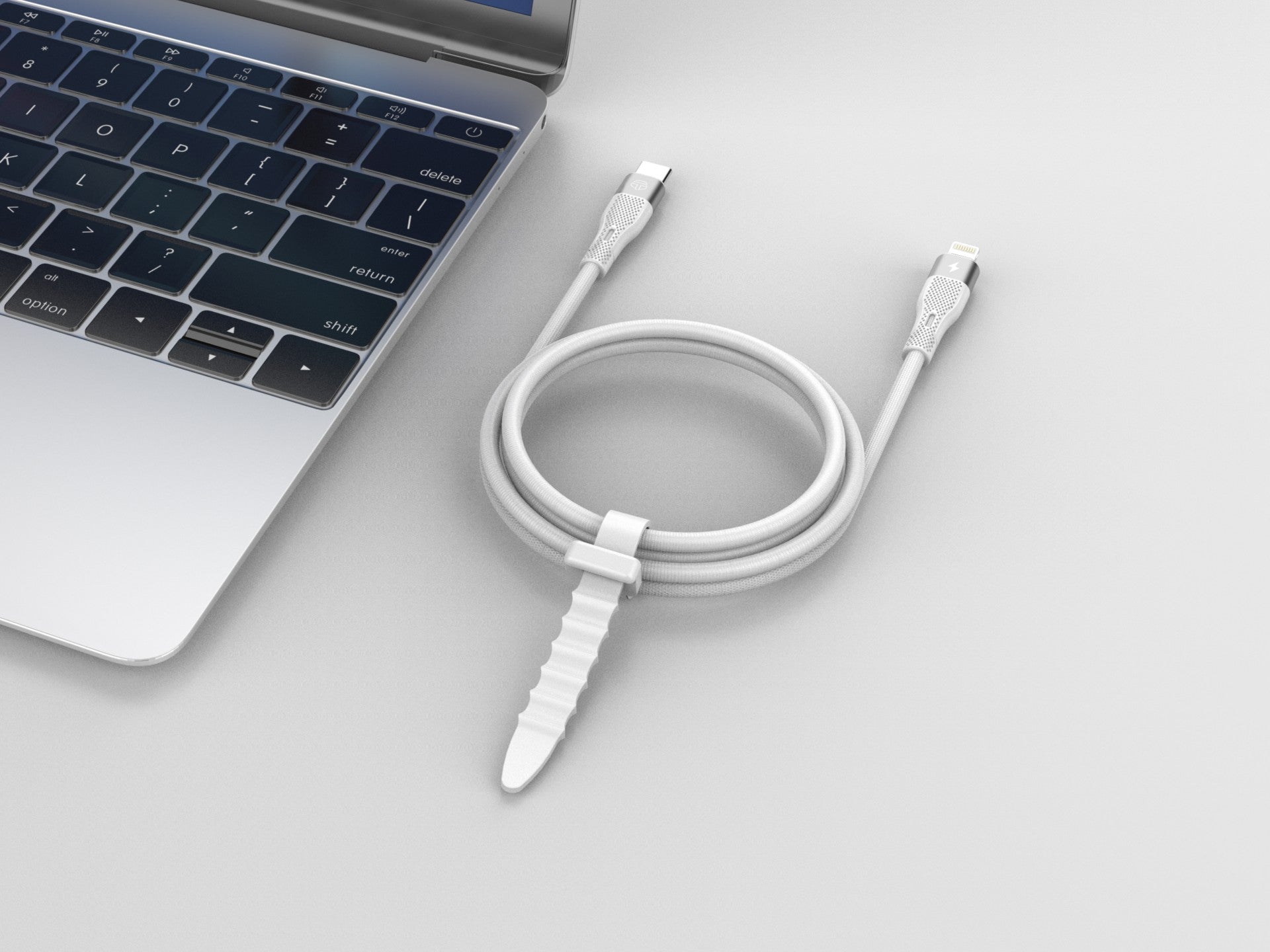 Techancy Cabo De Carregamento Rápido Pd Usb C Para Lightning Branco TB1779, Carregamento Rápido De 30 W, Comprimento 1 M