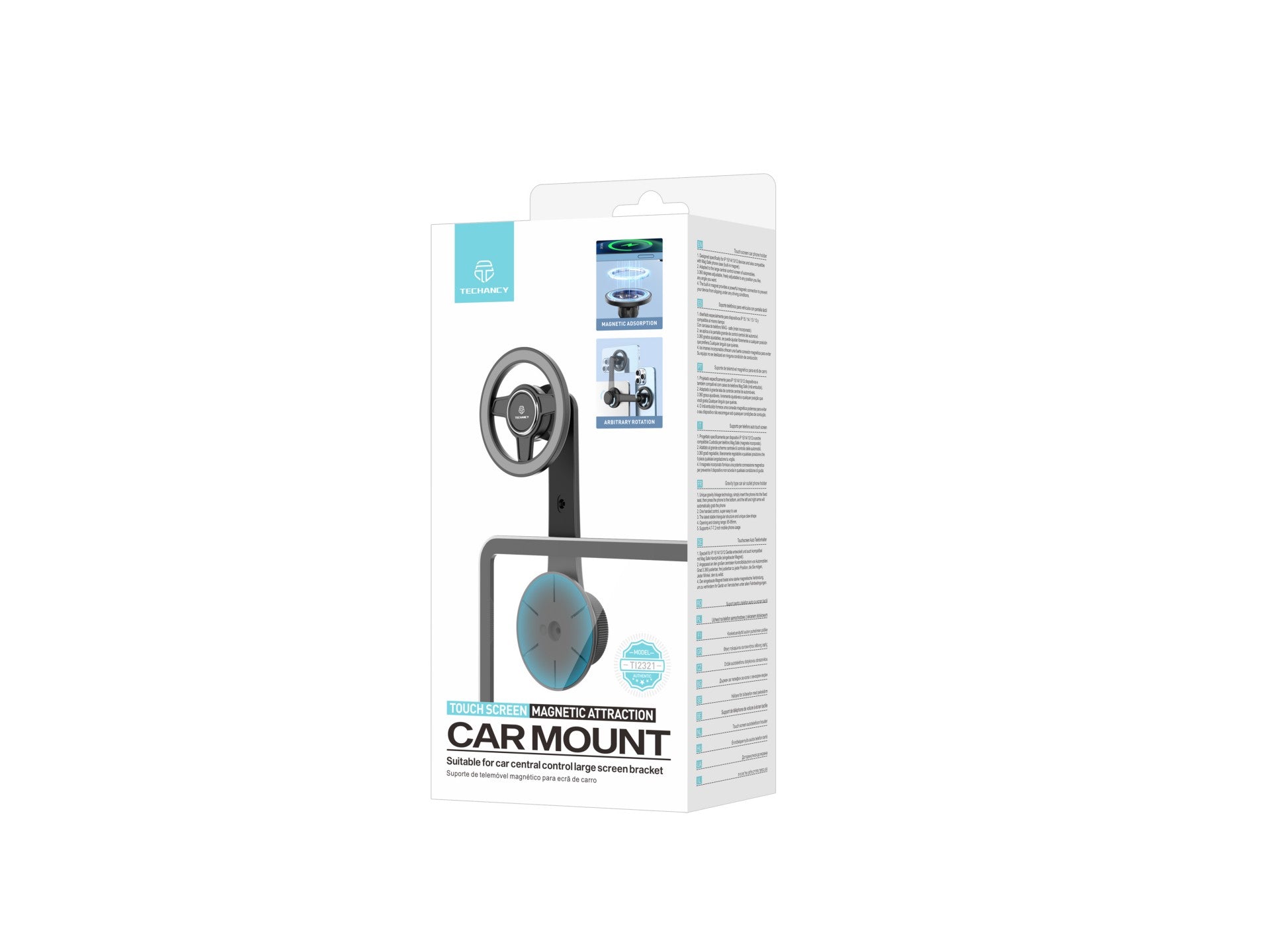 Techancy Suporte Magnético Para Telemóvel Para Automóvel TI2321 Para Ip 12-16 E Acessórios Mag Safe, Ajuste De 360