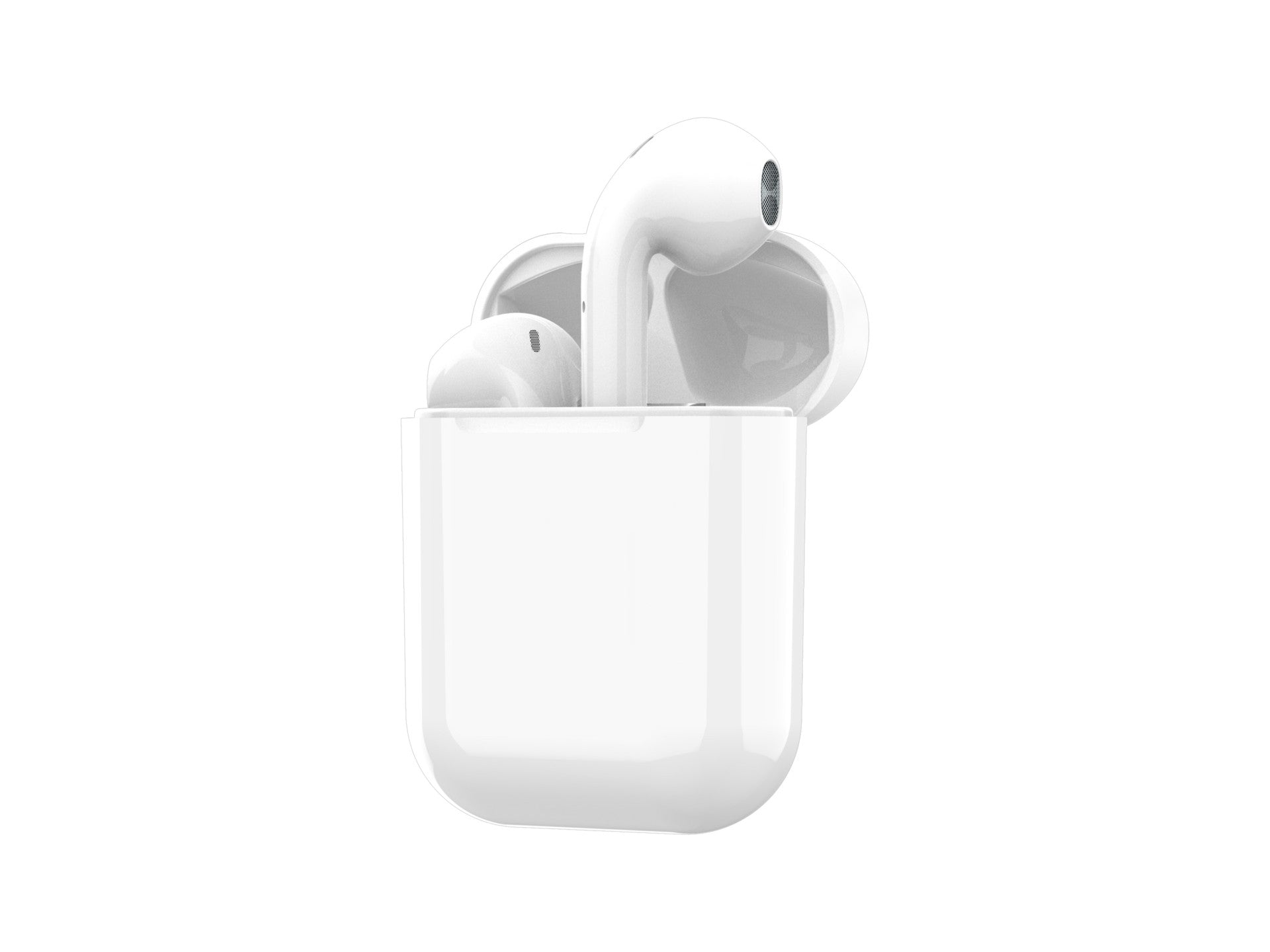 Auriculares inalámbricos Techancy TWS blancos KP2707, Bluetooth 5.3, estéreo con conversación y reproducción de música de 5 h.