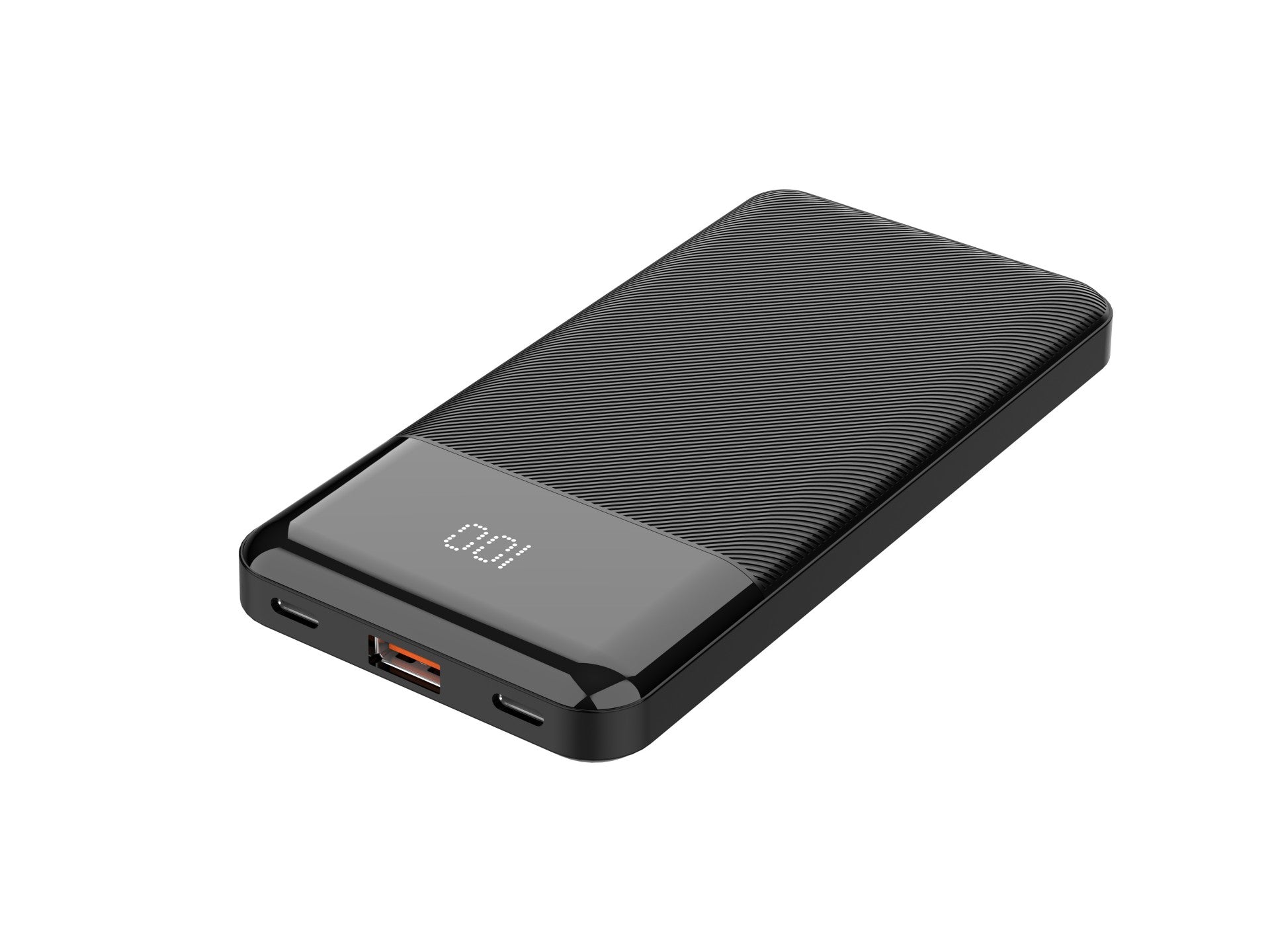 Techancy Power Bank TF2785 10000mAh Carregamento Rápido 12W Saída 2.4A Ecrã LED Compatível com iPhone/Android Proteção Inteligente Preto