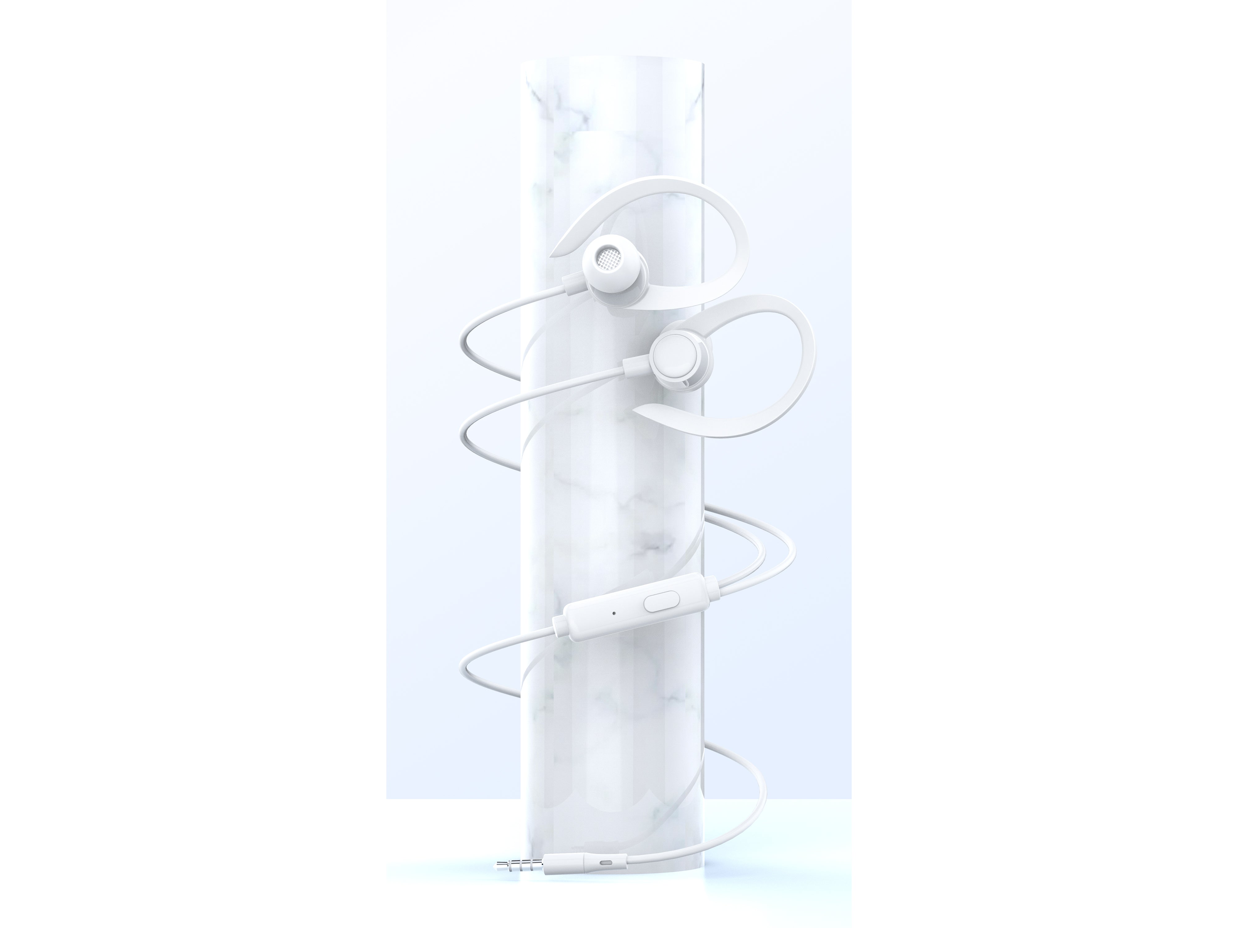 Techancy Auriculares stereo 3.5MM TD8058 cabo 1.2M com microfone confortavel som alta fidelidade Branco